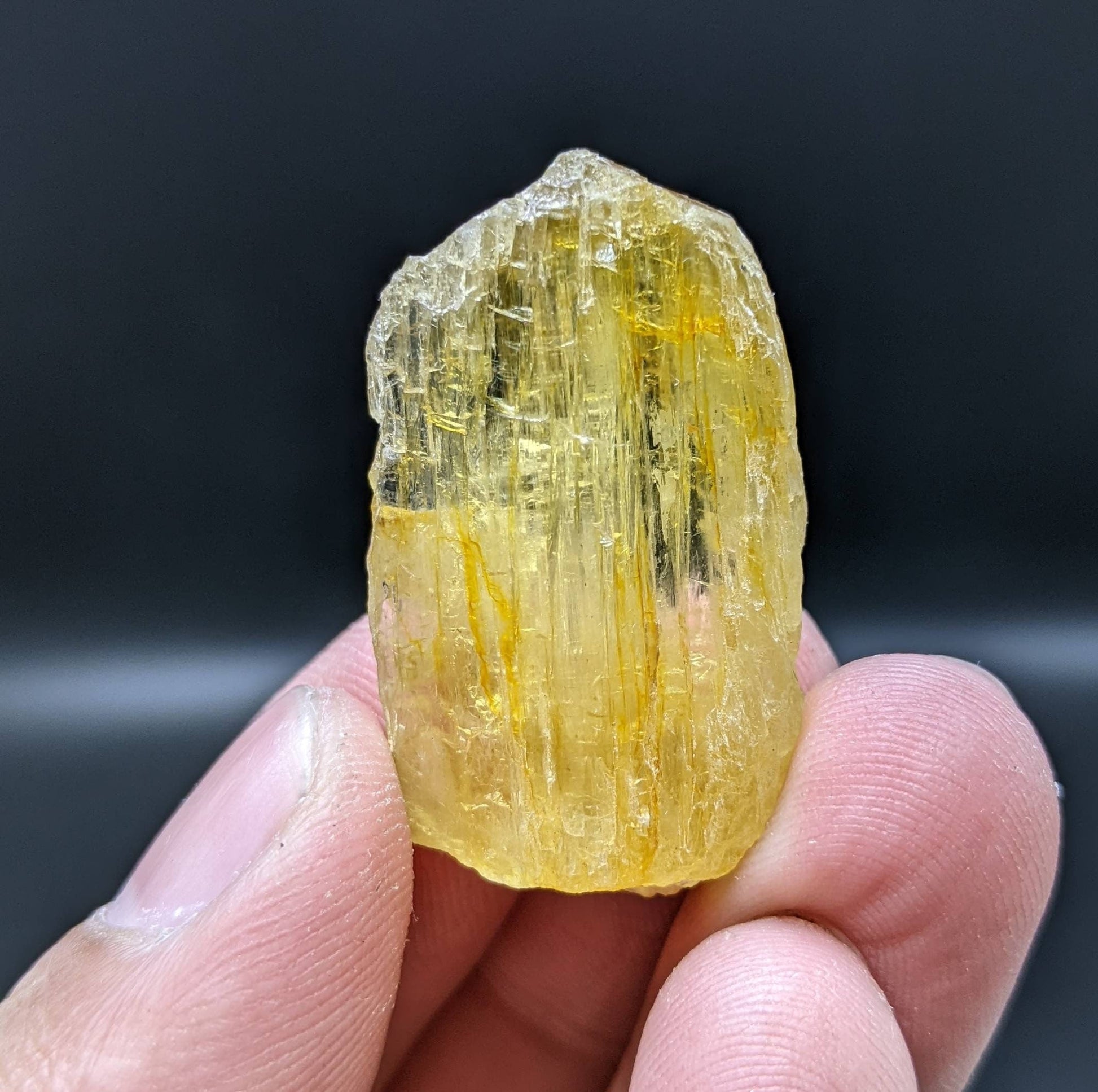 ARSAA GEMS AND MINERALSYellow Richterite var vanchite terminated crystal from Badakhshan Afghanistan, 12 grams - Premium  from ARSAA GEMS AND MINERALS - Just $35.00! Shop now at ARSAA GEMS AND MINERALS