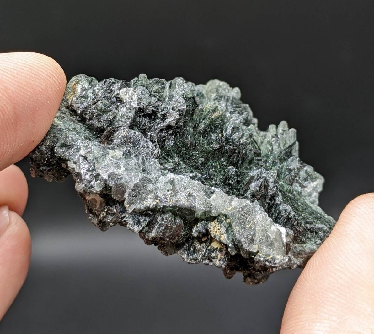 ARSAA GEMS AND MINERALSapatite cluster on matrix with green basolite inclusion from KP Pakistan, 28.6 gram - Premium  from ARSAA GEMS AND MINERALS - Just $25.00! Shop now at ARSAA GEMS AND MINERALS