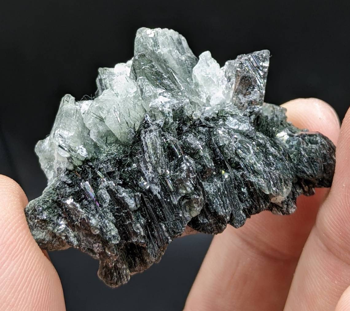 ARSAA GEMS AND MINERALSapatite cluster on matrix with green basolite inclusion from KP Pakistan, 28.6 gram - Premium  from ARSAA GEMS AND MINERALS - Just $25.00! Shop now at ARSAA GEMS AND MINERALS