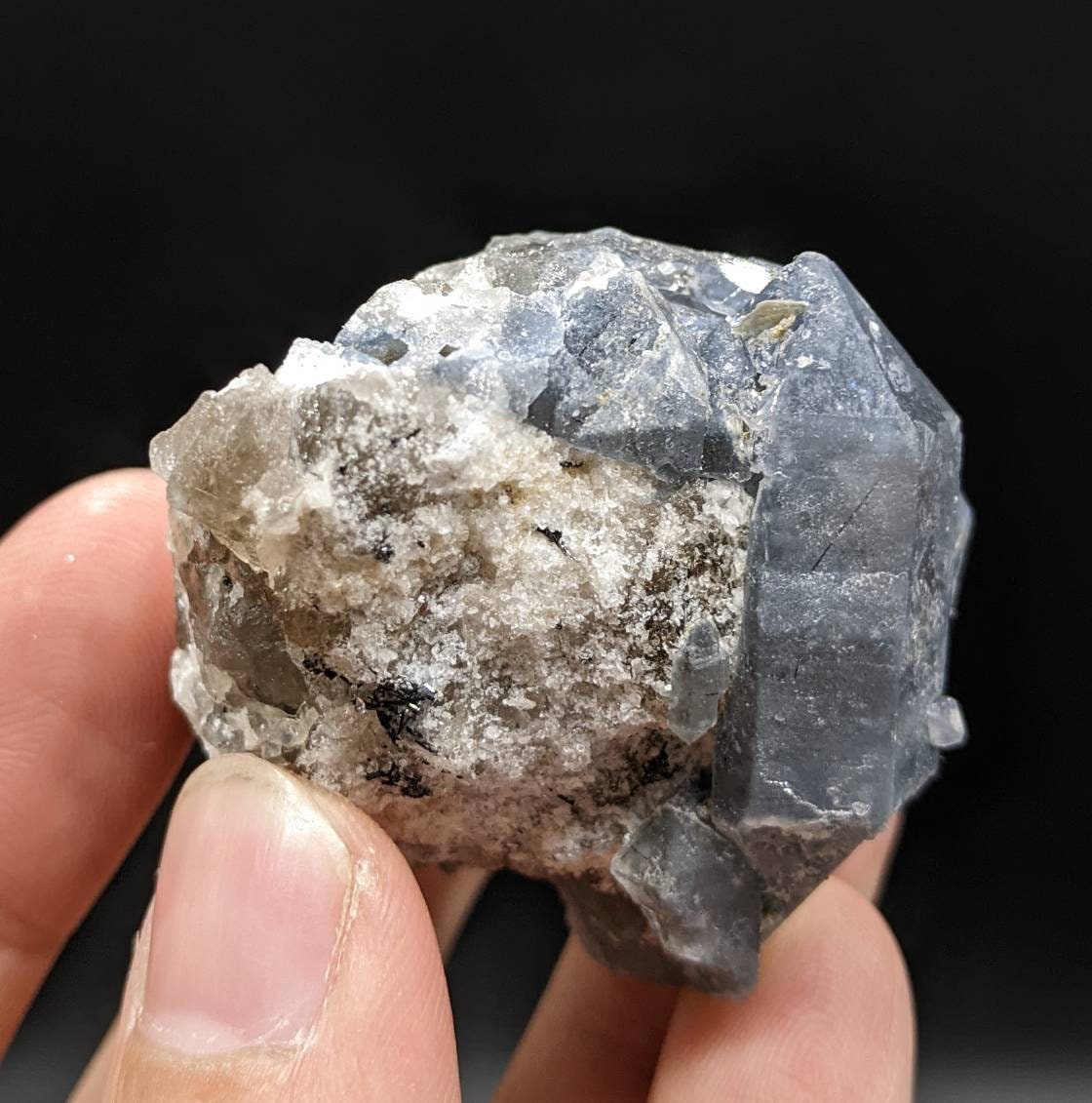 ARSAA GEMS AND MINERALSRare blue indicolite quartz cluster with muscovite from Afghanistan, 74.8 grams - Premium  from ARSAA GEMS AND MINERALS - Just $80.00! Shop now at ARSAA GEMS AND MINERALS