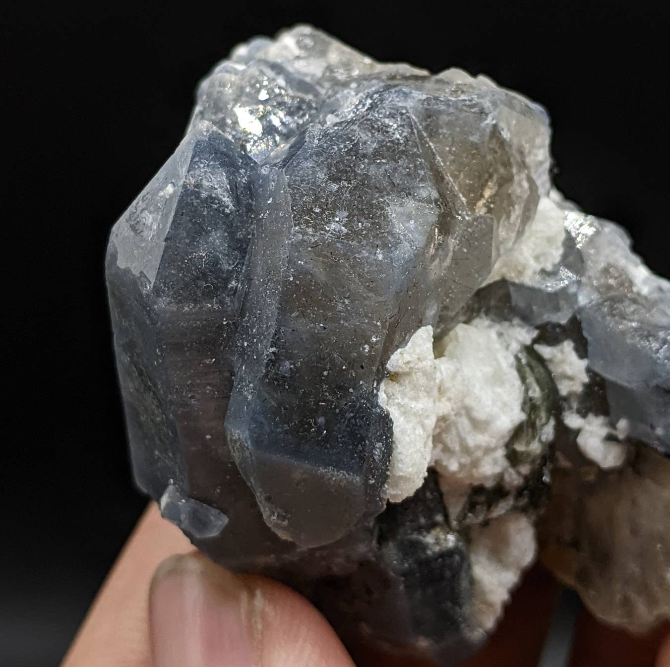ARSAA GEMS AND MINERALSRare blue indicolite quartz cluster with muscovite from Afghanistan, 74.8 grams - Premium  from ARSAA GEMS AND MINERALS - Just $80.00! Shop now at ARSAA GEMS AND MINERALS