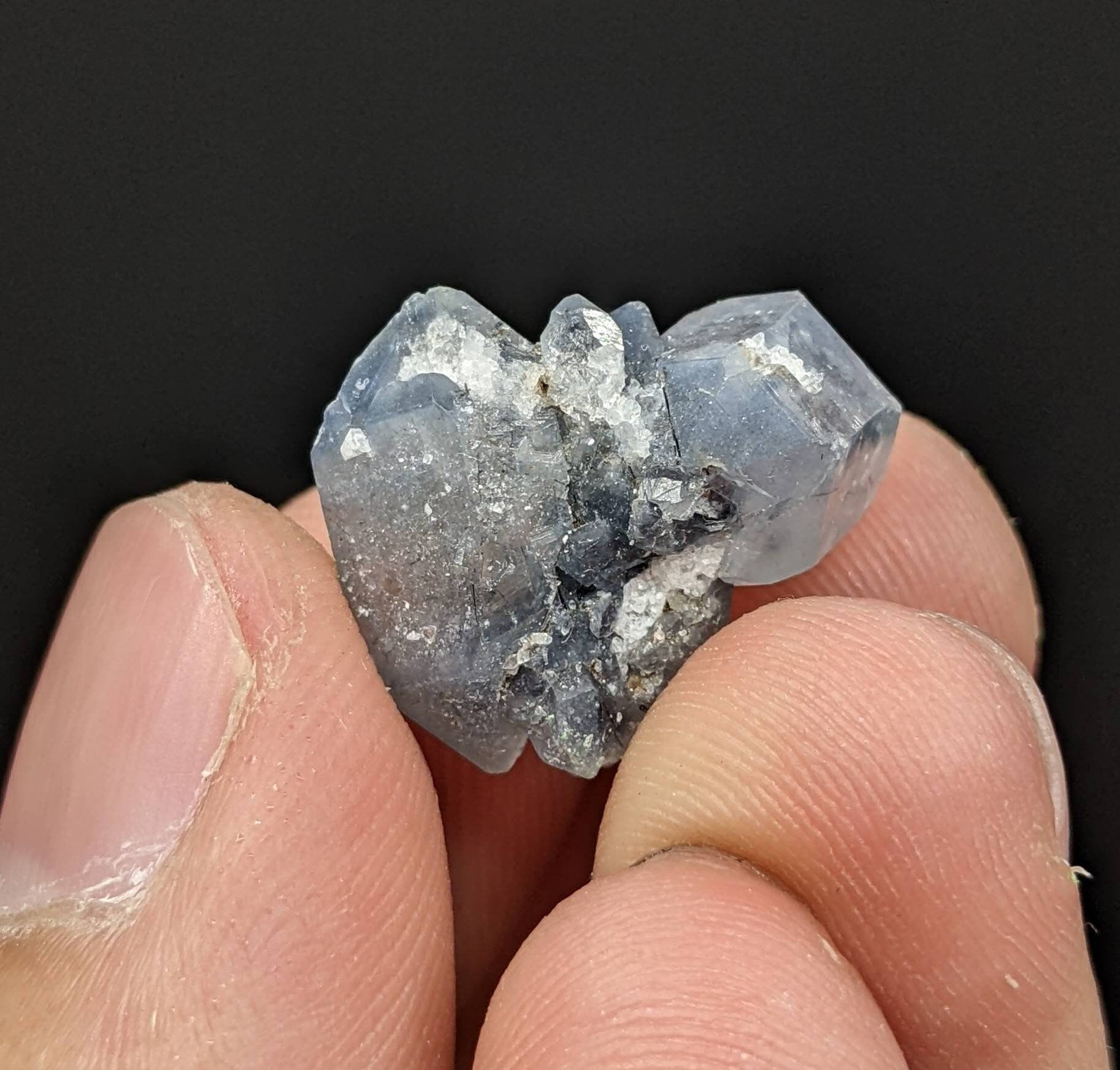 ARSAA GEMS AND MINERALSNatural rare junction of indicolite blue quartz crystals from Afghanistan, 3 grams - Premium  from ARSAA GEMS AND MINERALS - Just $35.00! Shop now at ARSAA GEMS AND MINERALS