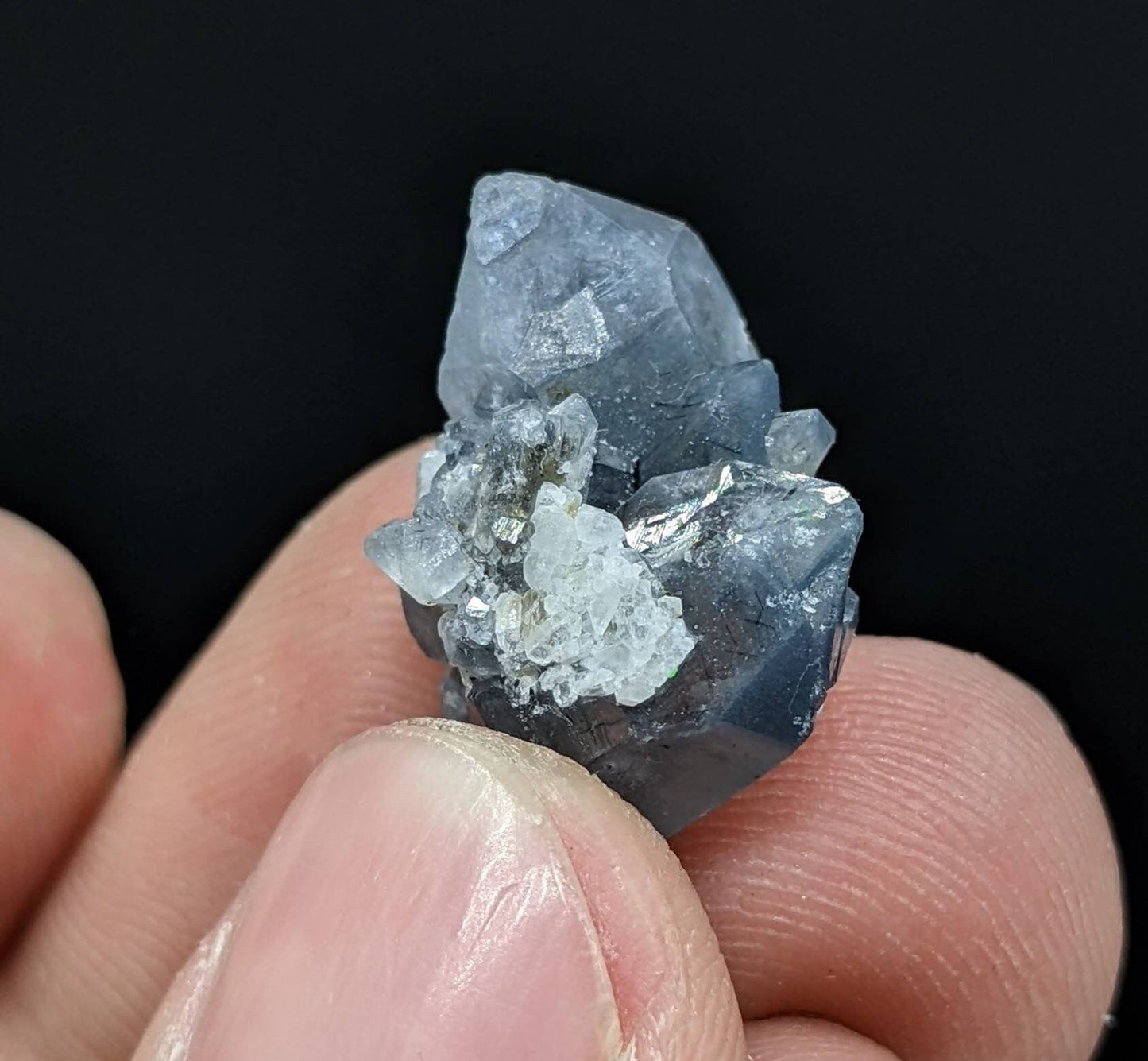 ARSAA GEMS AND MINERALSNatural rare junction of indicolite blue quartz crystals from Afghanistan, 3 grams - Premium  from ARSAA GEMS AND MINERALS - Just $35.00! Shop now at ARSAA GEMS AND MINERALS
