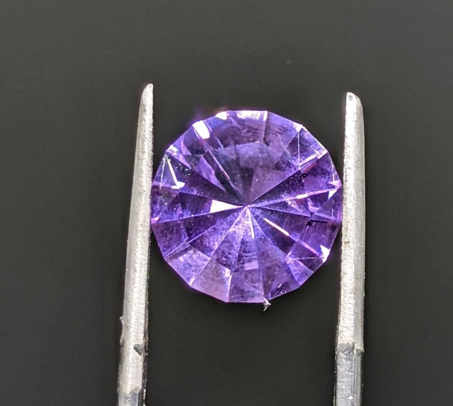 ARSAA GEMS AND MINERALSNatural deep purple color eye clean clarity round cut shape faceted amethyst gem, 4.5 carats - Premium  from ARSAA GEMS AND MINERALS - Just $10.00! Shop now at ARSAA GEMS AND MINERALS
