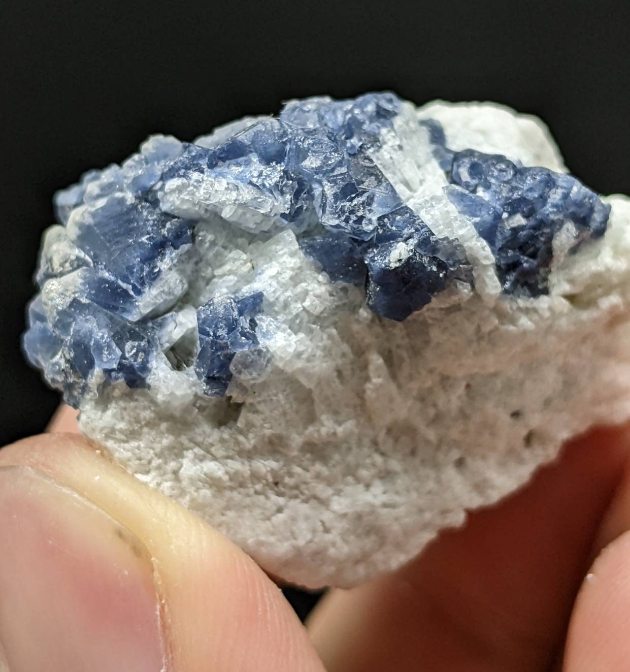 ARSAA GEMS AND MINERALSNatural rare indicolite blue quartz crystals on matrix on albite from Afghanistan, 20 grams - Premium  from ARSAA GEMS AND MINERALS - Just $40.00! Shop now at ARSAA GEMS AND MINERALS