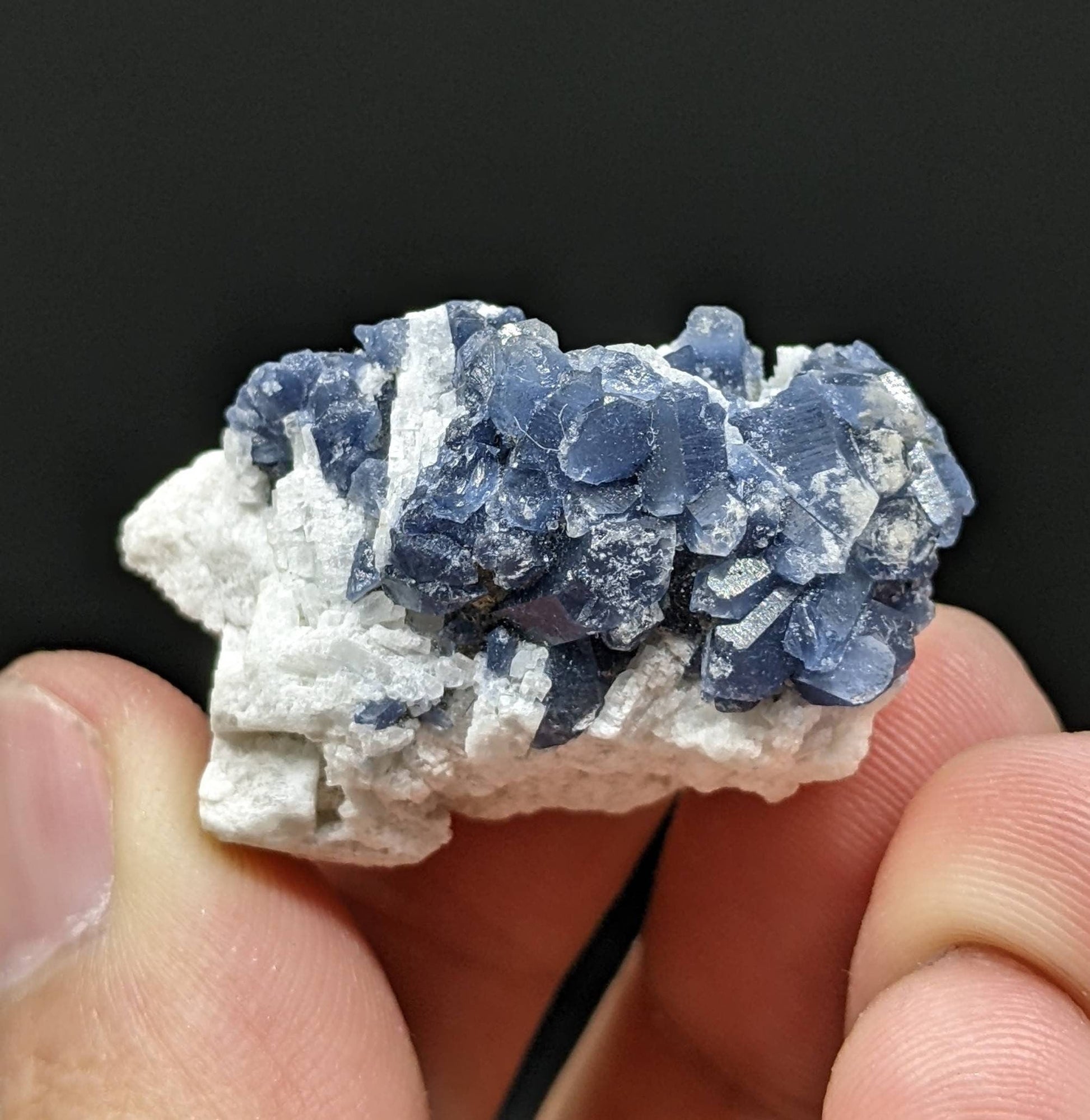 ARSAA GEMS AND MINERALSNatural rare indicolite blue quartz crystals on matrix on albite from Afghanistan, 20 grams - Premium  from ARSAA GEMS AND MINERALS - Just $40.00! Shop now at ARSAA GEMS AND MINERALS