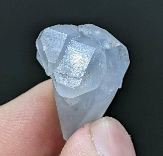 ARSAA GEMS AND MINERALSTwo small thumbnail size twin indicolite aka blue quartz crystals grown another blue quartz crystal with an unique formation, 4.6 grams - Premium  from ARSAA GEMS AND MINERALS - Just $30.00! Shop now at ARSAA GEMS AND MINERALS