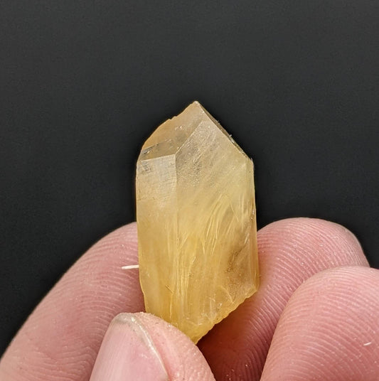 ARSAA GEMS AND MINERALSYellow color small thumbnail size natural amphibole quartz crystal from Baluchistan Pakistan, 4.1 grams - Premium  from ARSAA GEMS AND MINERALS - Just $15.00! Shop now at ARSAA GEMS AND MINERALS