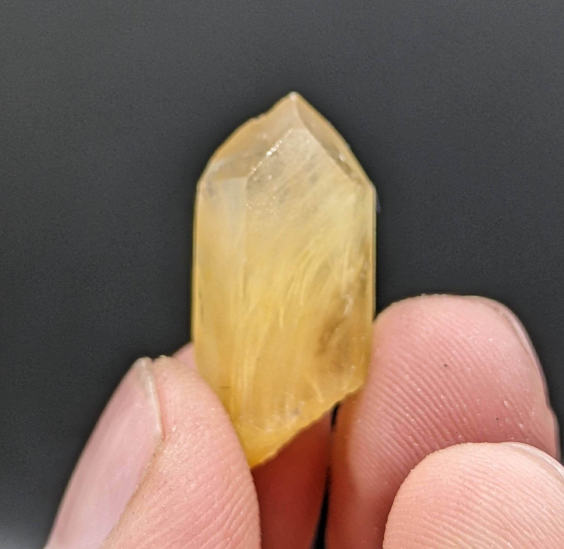 ARSAA GEMS AND MINERALSYellow color small thumbnail size natural amphibole quartz crystal from Baluchistan Pakistan, 4.1 grams - Premium  from ARSAA GEMS AND MINERALS - Just $15.00! Shop now at ARSAA GEMS AND MINERALS