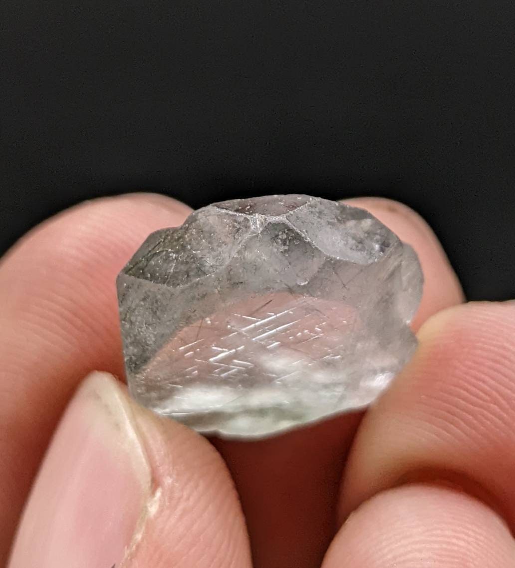 ARSAA GEMS AND MINERALSLight purple apatite single crystal with green basolite inclusion from KP Pakistan, 4 gram - Premium  from ARSAA GEMS AND MINERALS - Just $25.00! Shop now at ARSAA GEMS AND MINERALS