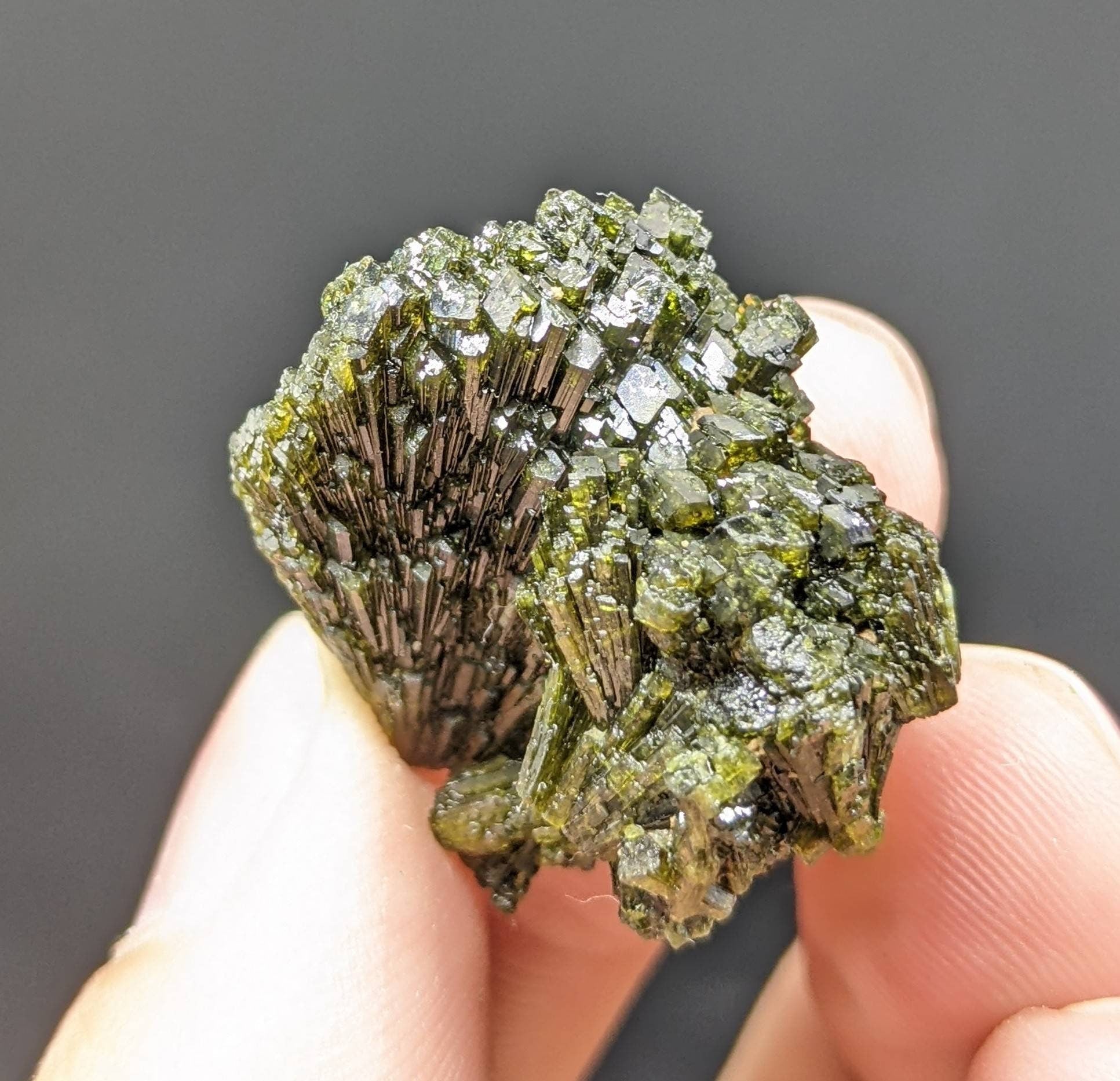 ARSAA GEMS AND MINERALSNatural green spray epidote crystal from Balochistan Pakistan, weight 13.8 grams - Premium  from ARSAA GEMS AND MINERALS - Just $25.00! Shop now at ARSAA GEMS AND MINERALS
