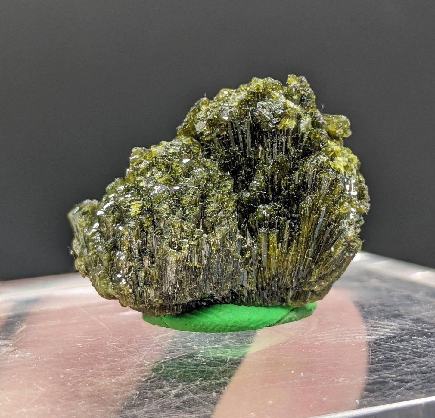 ARSAA GEMS AND MINERALSNatural green spray epidote crystal from Balochistan Pakistan, weight 18.3 grams - Premium  from ARSAA GEMS AND MINERALS - Just $20.00! Shop now at ARSAA GEMS AND MINERALS