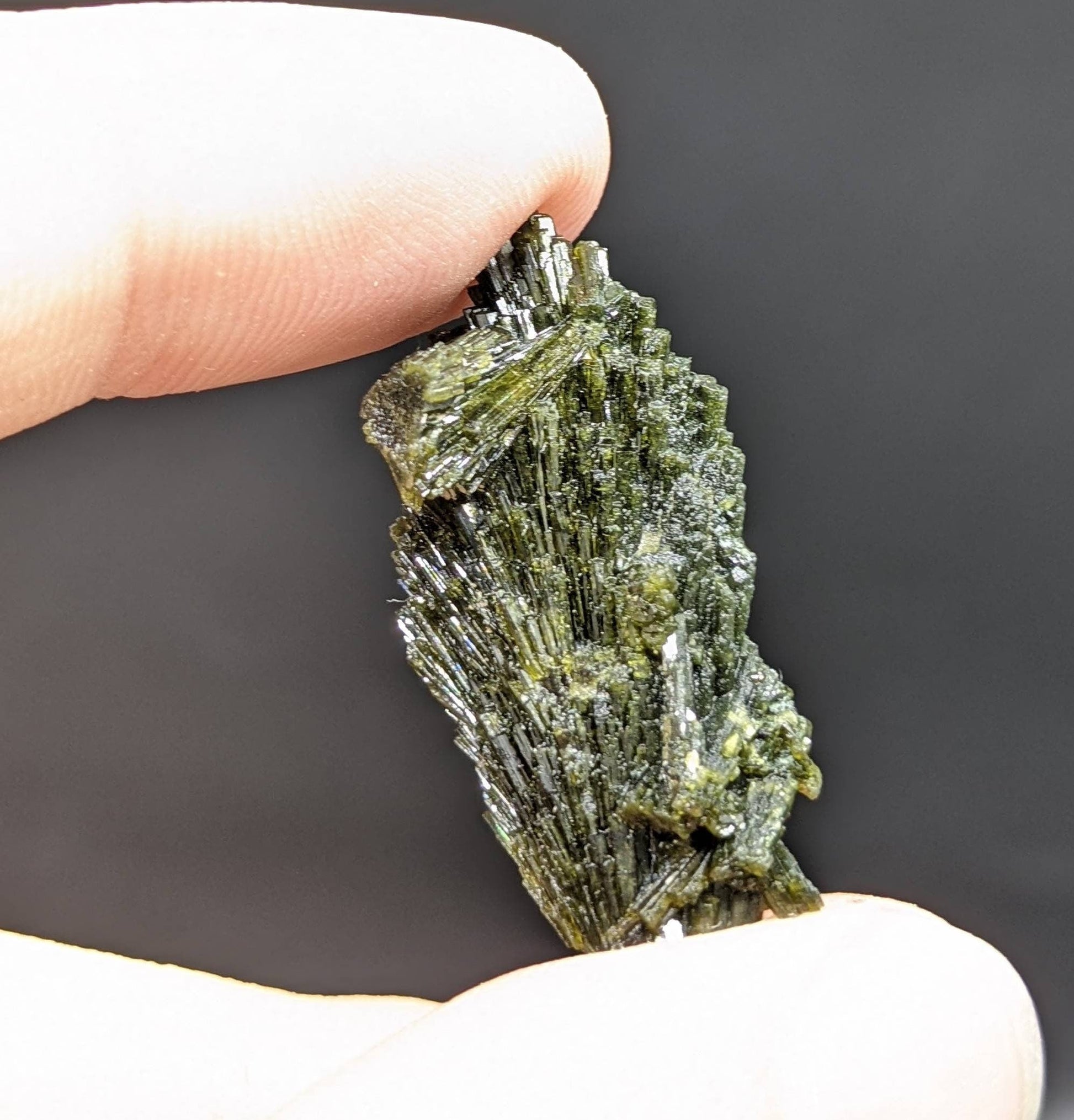 ARSAA GEMS AND MINERALSNatural green spray epidote crystal from Balochistan Pakistan, weight 7 grams - Premium  from ARSAA GEMS AND MINERALS - Just $20.00! Shop now at ARSAA GEMS AND MINERALS