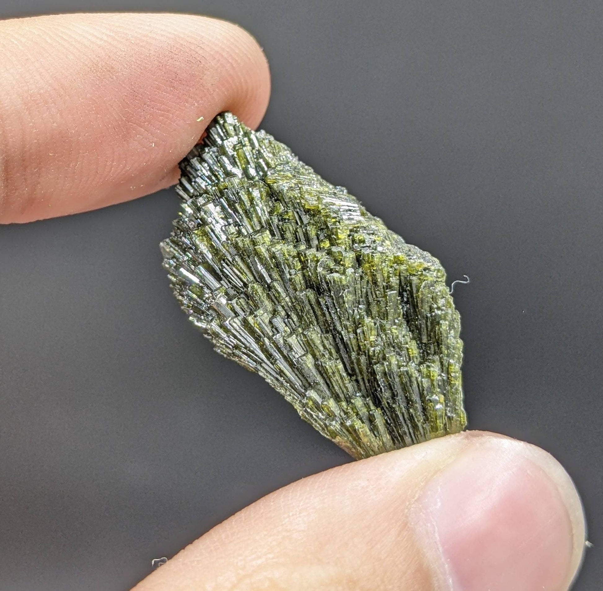 ARSAA GEMS AND MINERALSNatural green spray epidote crystal from Balochistan Pakistan, weight 8.8 grams - Premium  from ARSAA GEMS AND MINERALS - Just $20.00! Shop now at ARSAA GEMS AND MINERALS
