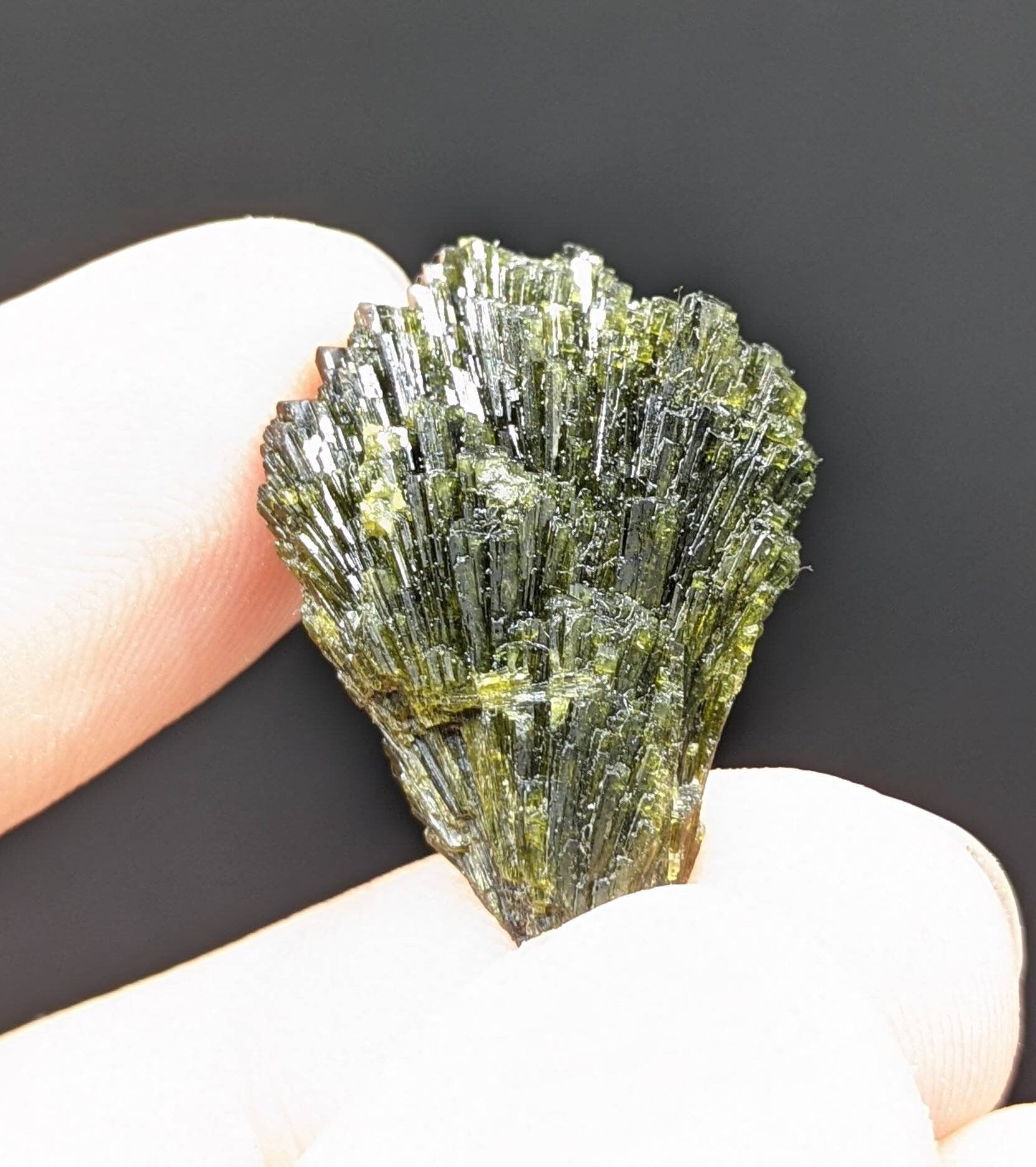 ARSAA GEMS AND MINERALSNatural green spray epidote crystal from Balochistan Pakistan, weight 6.3 grams - Premium  from ARSAA GEMS AND MINERALS - Just $20.00! Shop now at ARSAA GEMS AND MINERALS