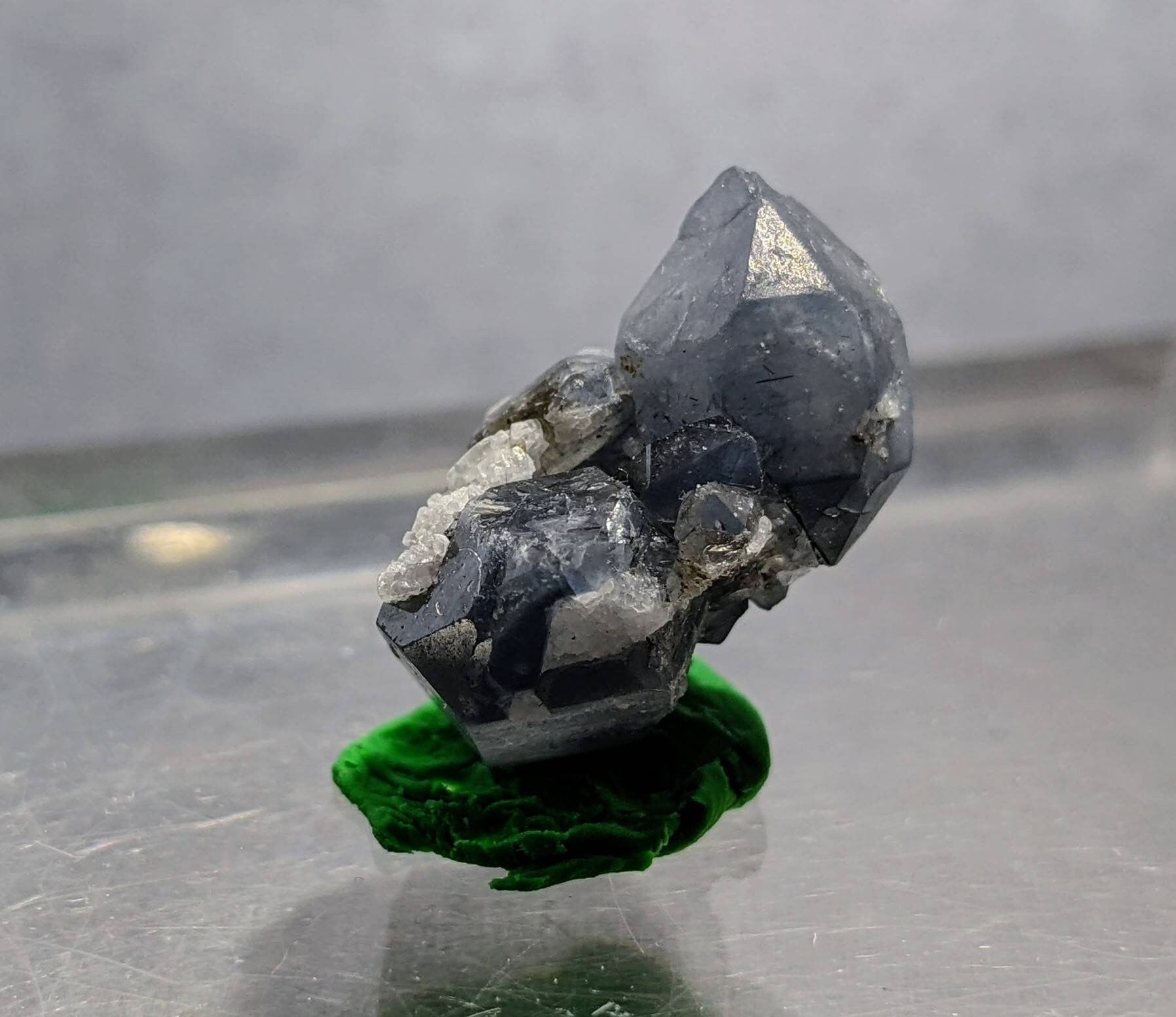 ARSAA GEMS AND MINERALSNatural rare junction of indicolite blue quartz crystals from Afghanistan, 3 grams - Premium  from ARSAA GEMS AND MINERALS - Just $35.00! Shop now at ARSAA GEMS AND MINERALS