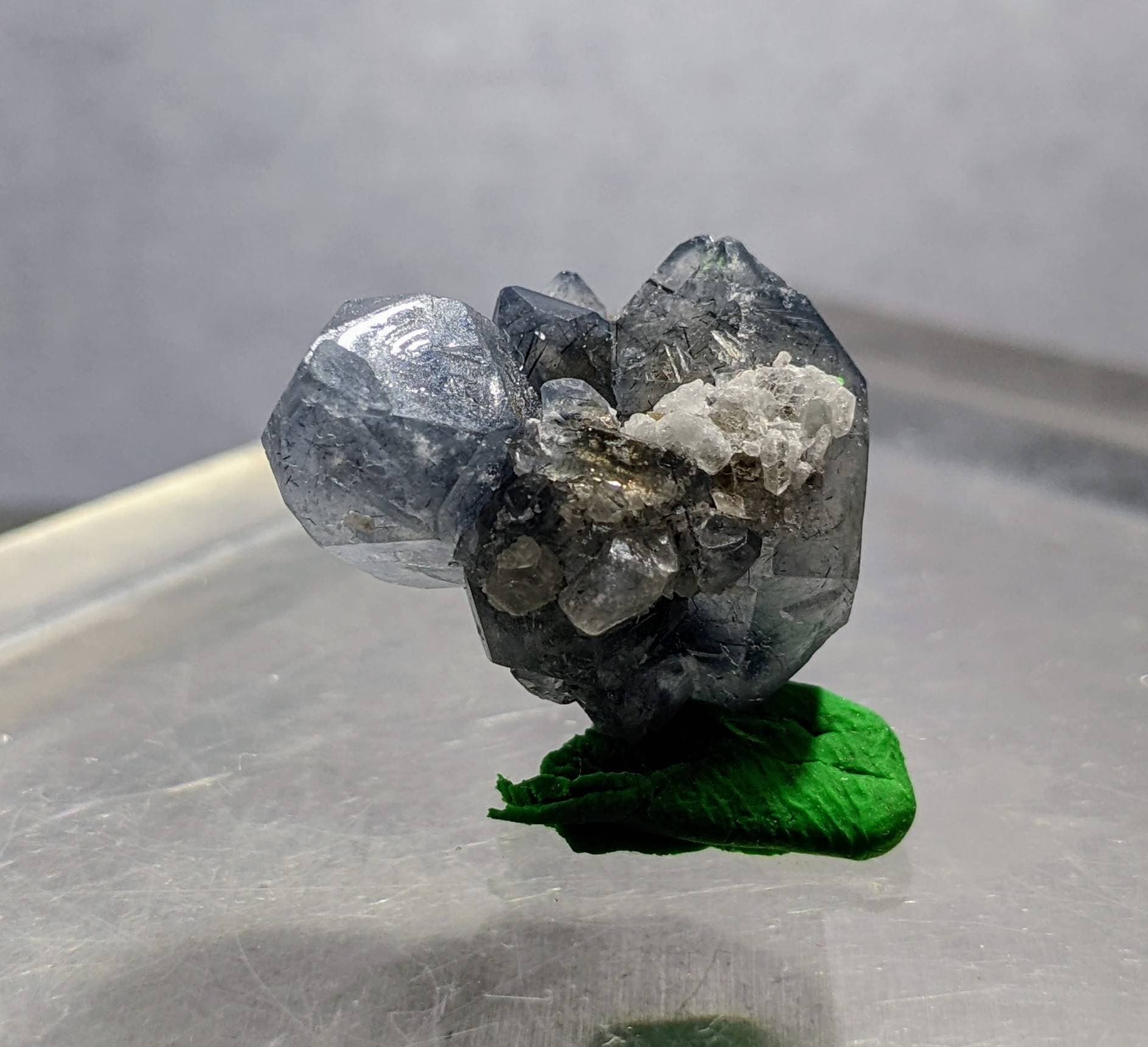 ARSAA GEMS AND MINERALSNatural rare junction of indicolite blue quartz crystals from Afghanistan, 3 grams - Premium  from ARSAA GEMS AND MINERALS - Just $35.00! Shop now at ARSAA GEMS AND MINERALS