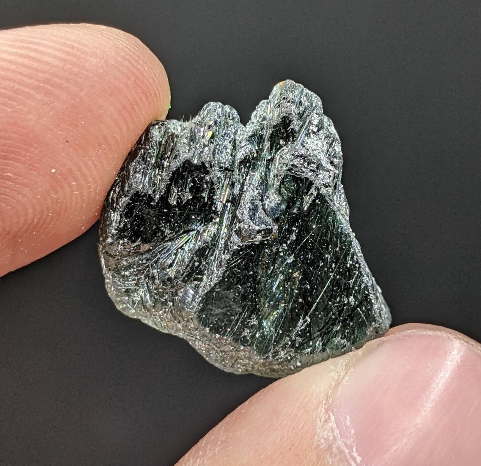 ARSAA GEMS AND MINERALSCalcite cluster with green basolite inclusion from KP Pakistan, 4.2 gram - Premium  from ARSAA GEMS AND MINERALS - Just $20.00! Shop now at ARSAA GEMS AND MINERALS