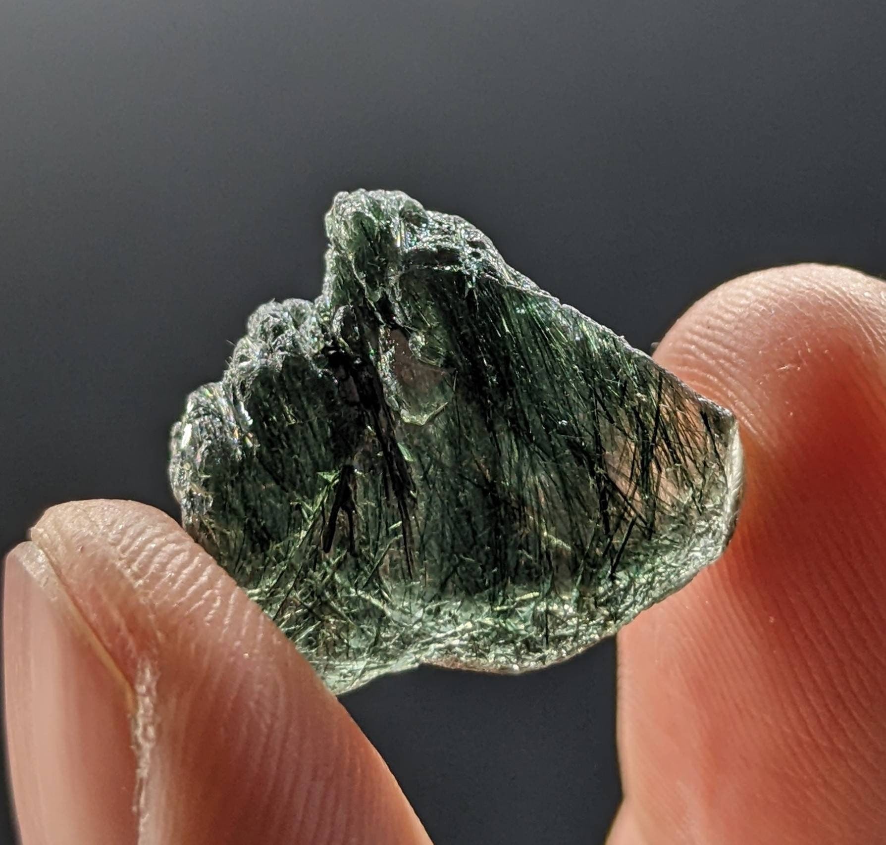 ARSAA GEMS AND MINERALSCalcite cluster with green basolite inclusion from KP Pakistan, 4.2 gram - Premium  from ARSAA GEMS AND MINERALS - Just $20.00! Shop now at ARSAA GEMS AND MINERALS