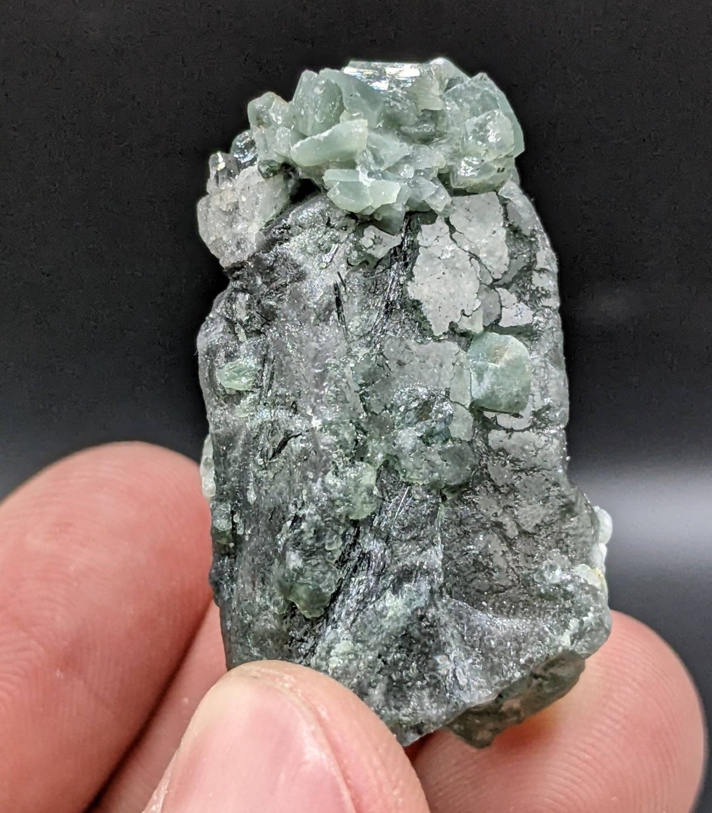 ARSAA GEMS AND MINERALSGreen Apatite with basolite inclusion transparent  crystal from Mohmand Agency KPK Pakistan, weight 22.9 grams - Premium  from ARSAA GEMS AND MINERALS - Just $40.00! Shop now at ARSAA GEMS AND MINERALS
