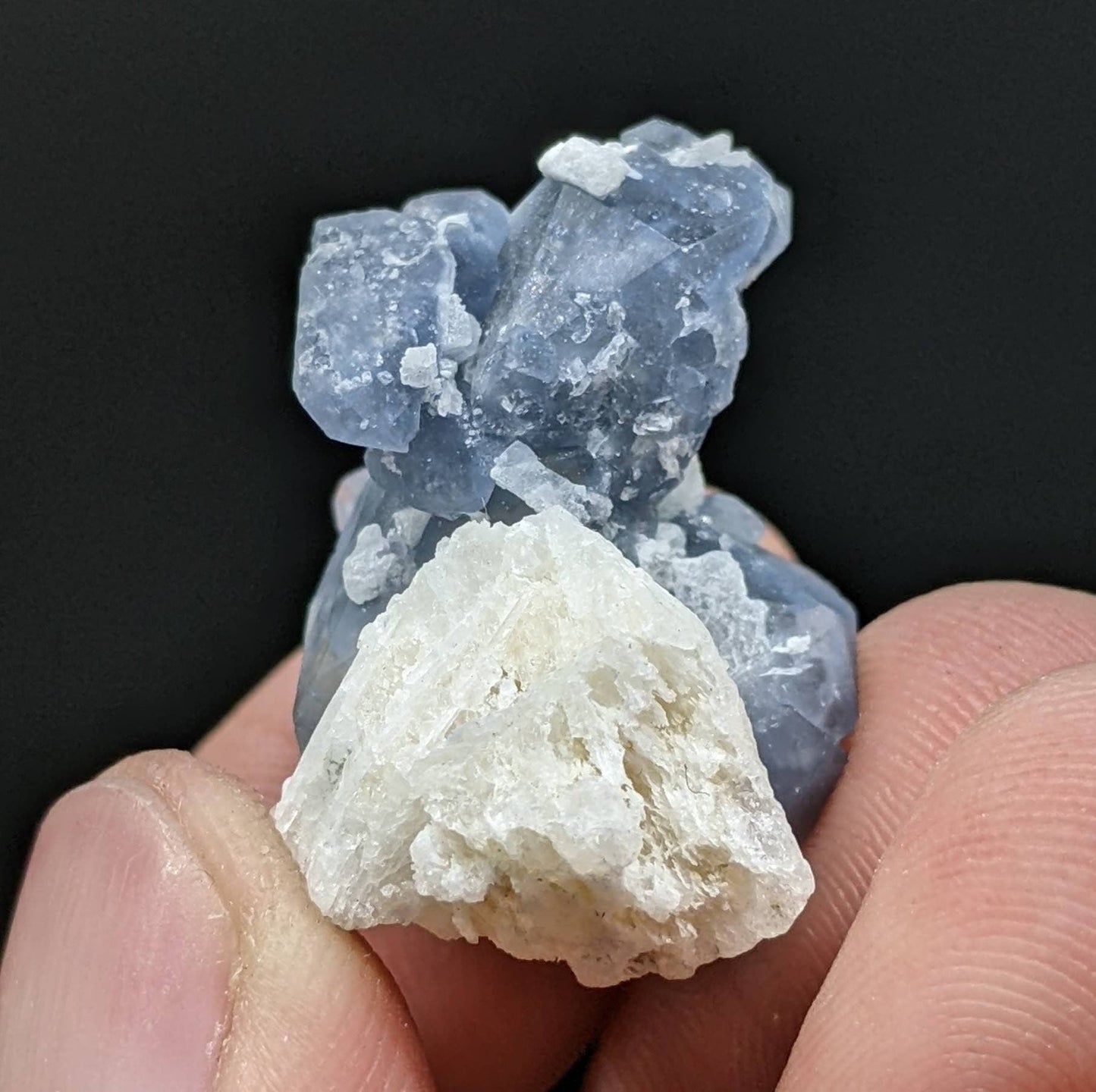 ARSAA GEMS AND MINERALSNatural rare indicolite blue quartz crystal with calcite from Afghanistan, 7.9 grams - Premium  from ARSAA GEMS AND MINERALS - Just $40.00! Shop now at ARSAA GEMS AND MINERALS