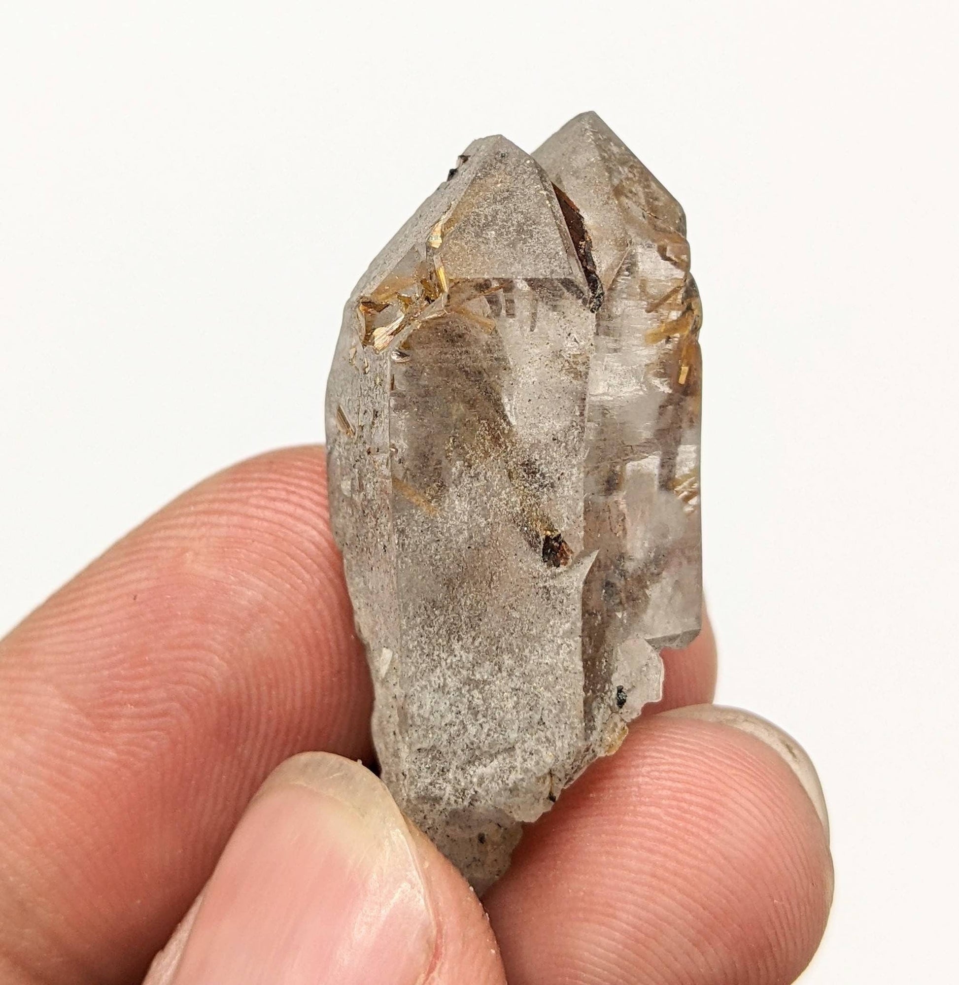 ARSAA GEMS AND MINERALSTwins Sagenite var Rutile included quartz crystal from KP Pakistan, 11.5 grams - Premium  from ARSAA GEMS AND MINERALS - Just $30.00! Shop now at ARSAA GEMS AND MINERALS