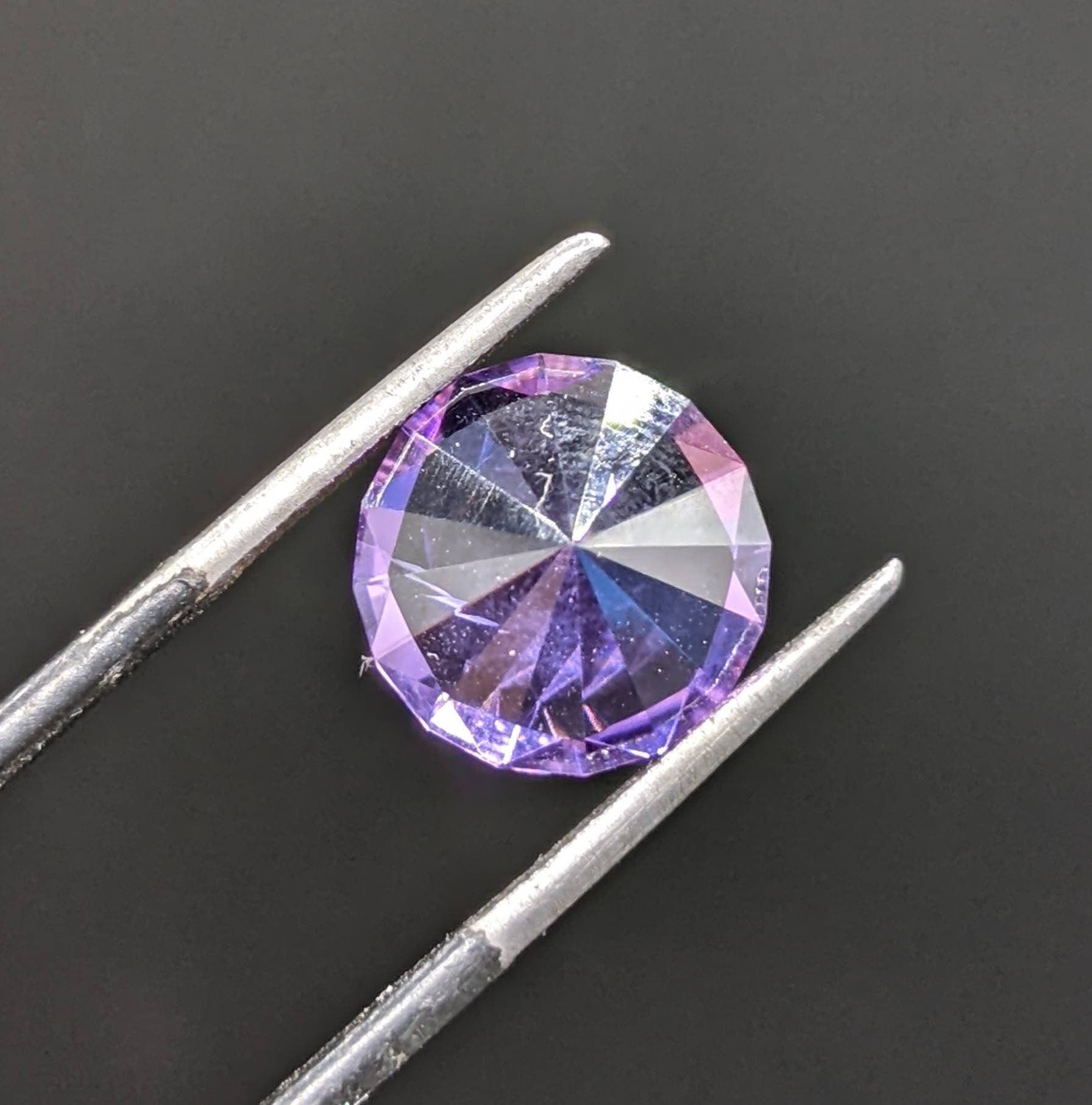 ARSAA GEMS AND MINERALSNatural deep purple color eye clean clarity round cut shape faceted amethyst gem, 4.5 carats - Premium  from ARSAA GEMS AND MINERALS - Just $10.00! Shop now at ARSAA GEMS AND MINERALS