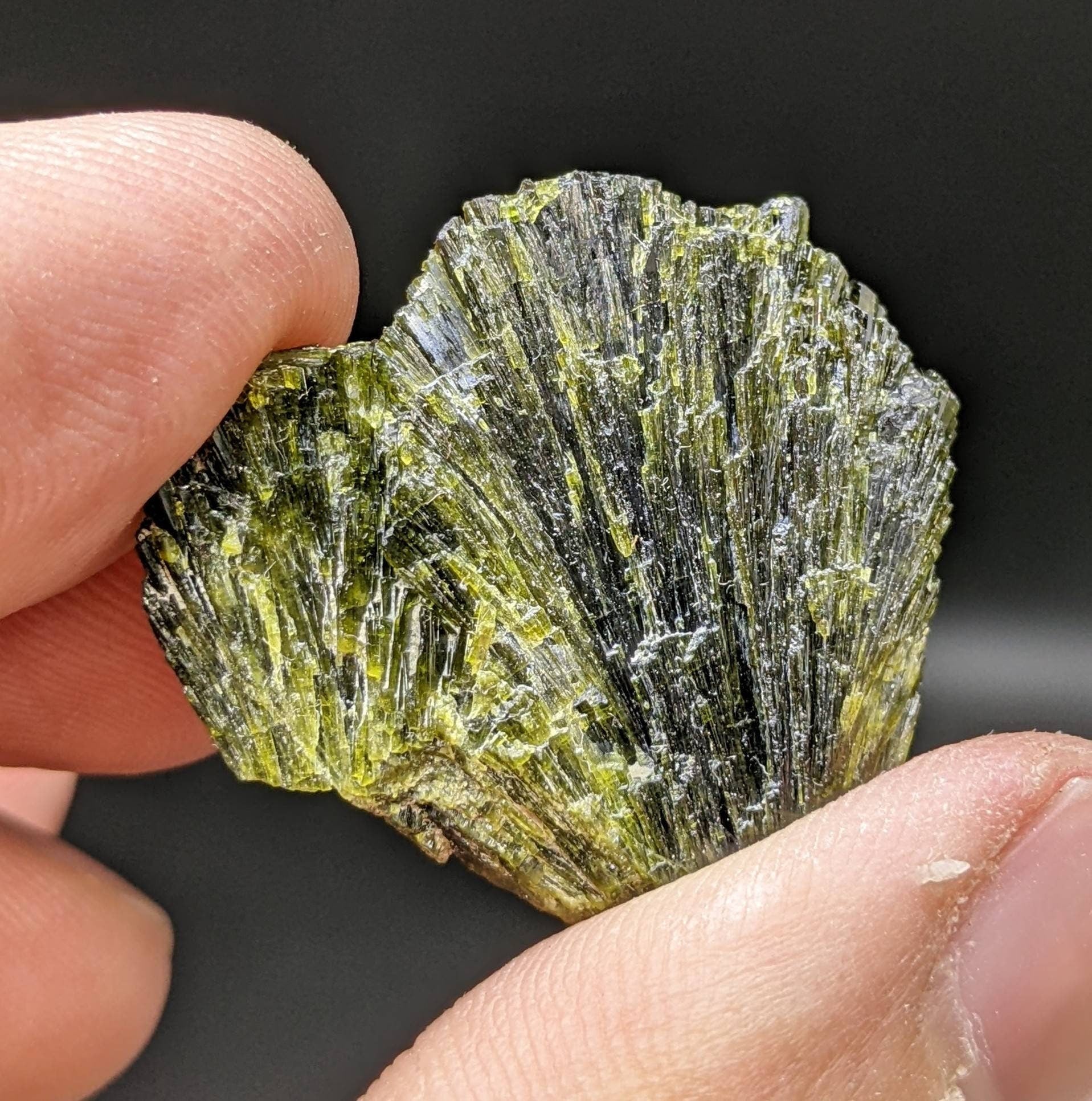 ARSAA GEMS AND MINERALSGrreen spray epidote crystal from Balochistan Pakistan, weight 8.8 grams - Premium  from ARSAA GEMS AND MINERALS - Just $25.00! Shop now at ARSAA GEMS AND MINERALS