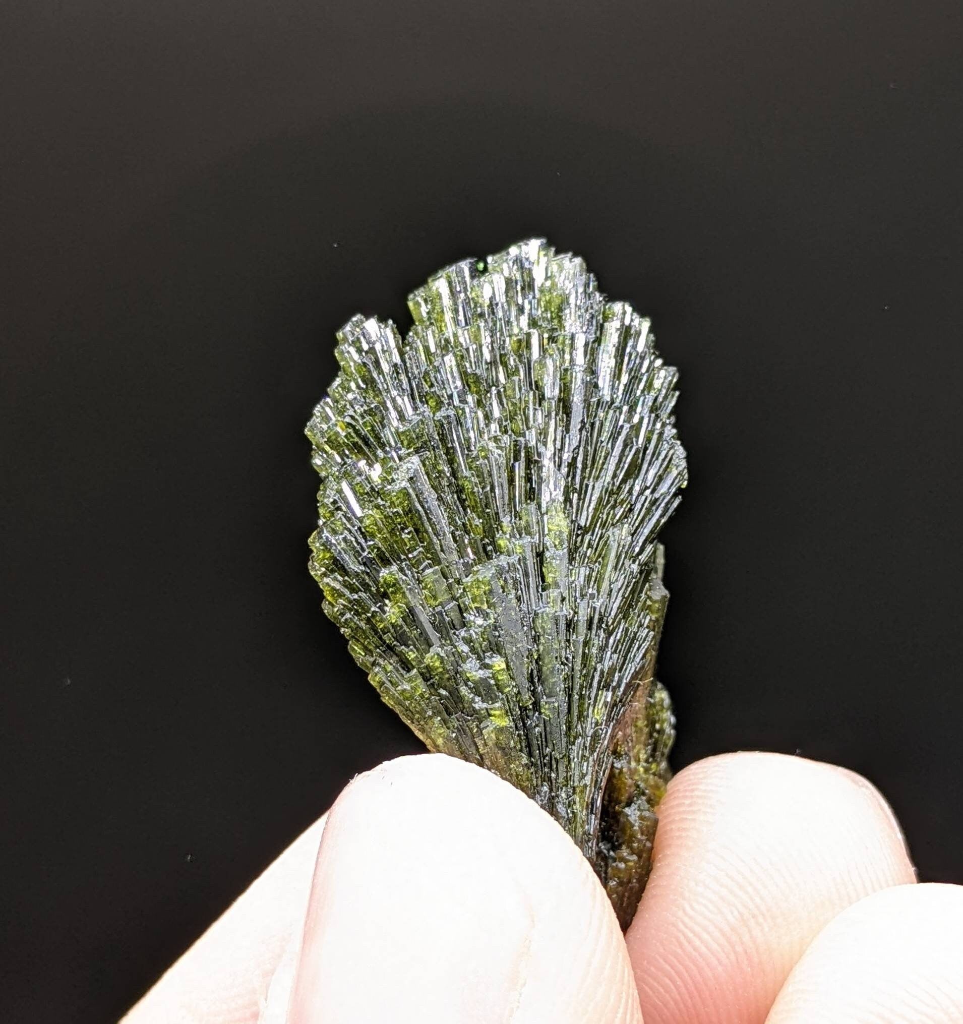 ARSAA GEMS AND MINERALSGrreen spray epidote crystal from Balochistan Pakistan, weight 7.3 grams - Premium  from ARSAA GEMS AND MINERALS - Just $25.00! Shop now at ARSAA GEMS AND MINERALS