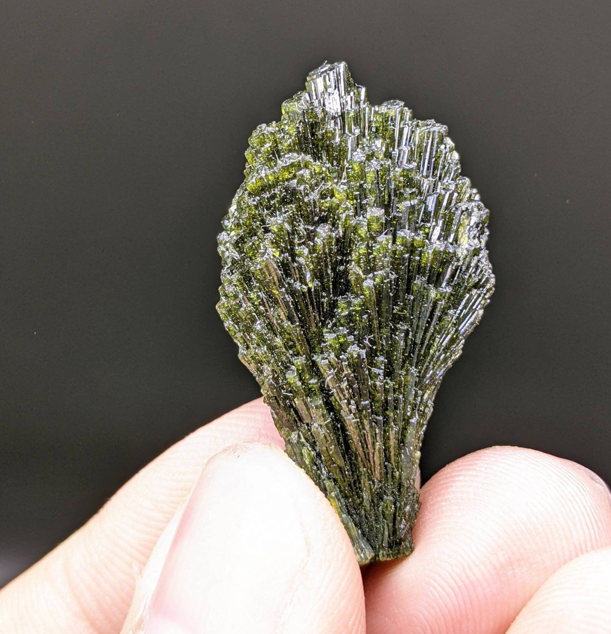 ARSAA GEMS AND MINERALSGrreen spray epidote crystal from Balochistan Pakistan, weight 8.7 grams - Premium  from ARSAA GEMS AND MINERALS - Just $25.00! Shop now at ARSAA GEMS AND MINERALS