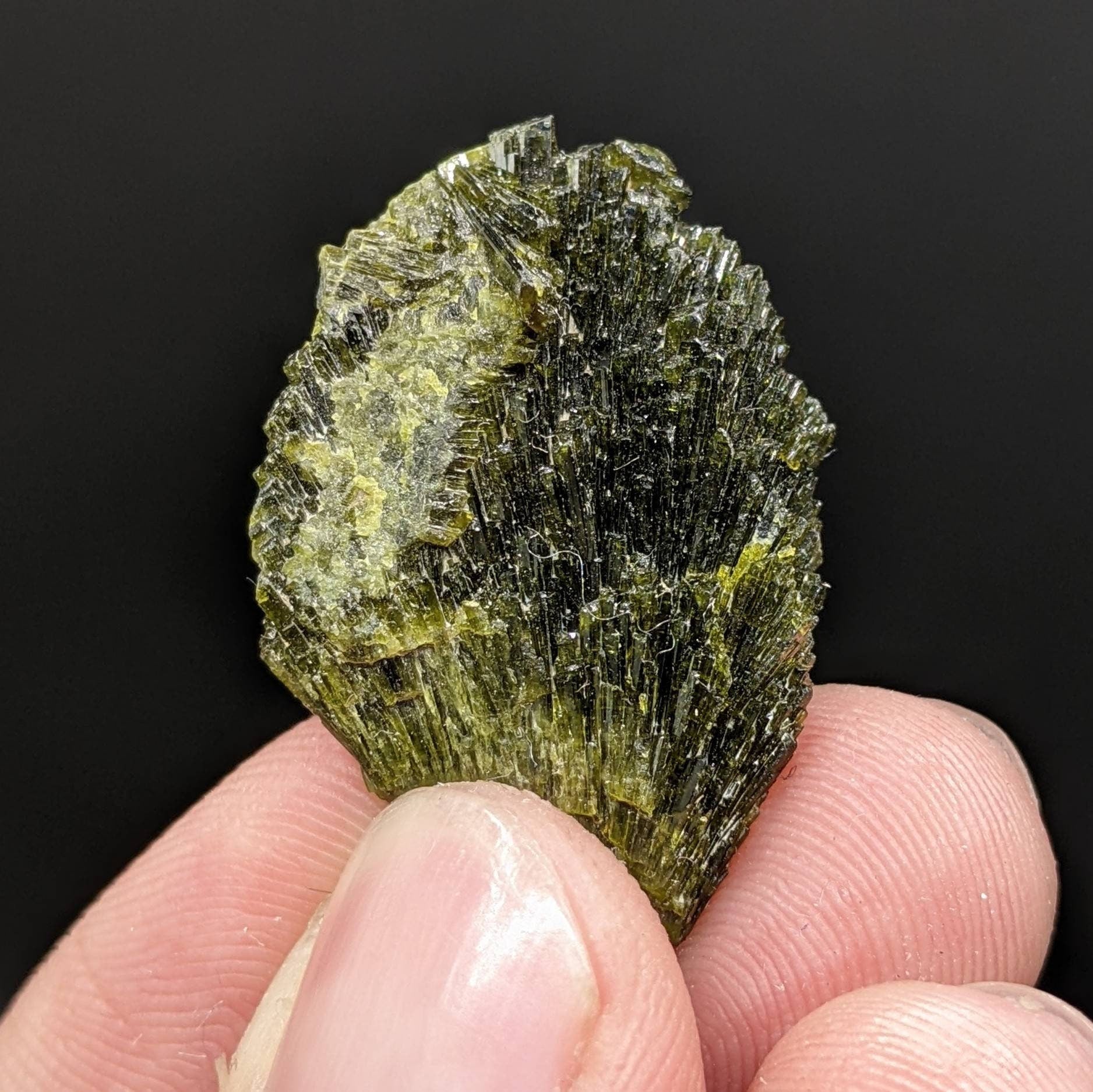 ARSAA GEMS AND MINERALSGrreen spray epidote crystal from Balochistan Pakistan, weight 8.3 grams - Premium  from ARSAA GEMS AND MINERALS - Just $25.00! Shop now at ARSAA GEMS AND MINERALS
