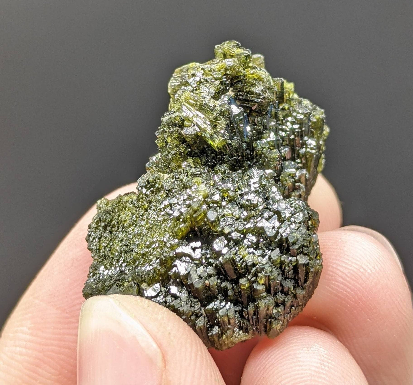 ARSAA GEMS AND MINERALSNatural green spray epidote crystal from Balochistan Pakistan, weight 18.3 grams - Premium  from ARSAA GEMS AND MINERALS - Just $20.00! Shop now at ARSAA GEMS AND MINERALS