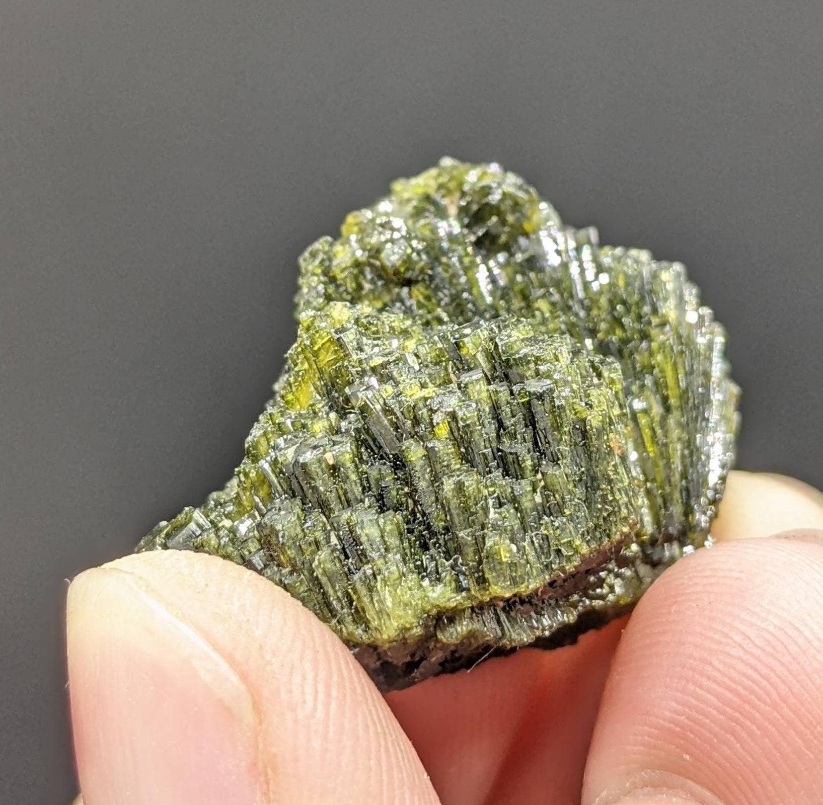 ARSAA GEMS AND MINERALSNatural green spray epidote crystal from Balochistan Pakistan, weight 18.3 grams - Premium  from ARSAA GEMS AND MINERALS - Just $20.00! Shop now at ARSAA GEMS AND MINERALS