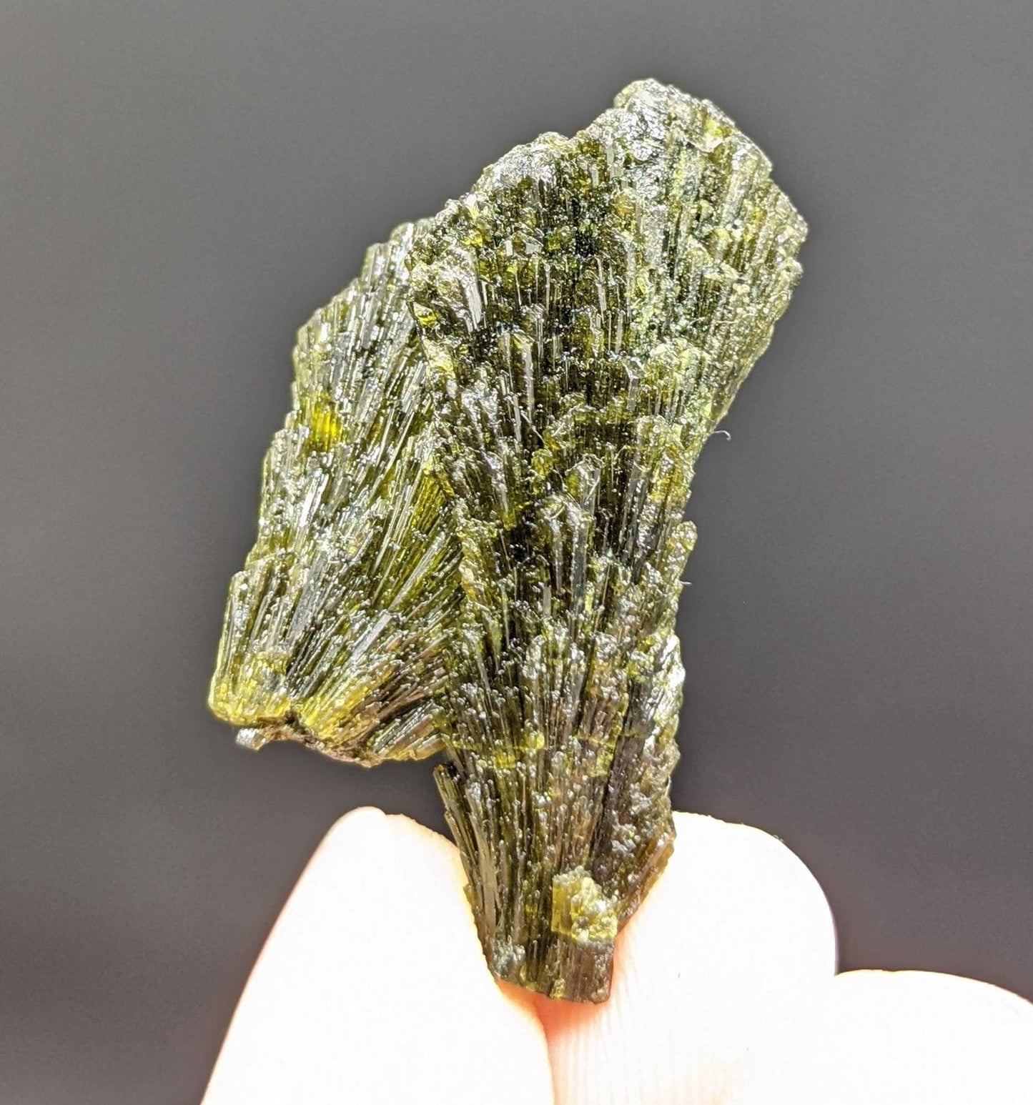 ARSAA GEMS AND MINERALSNatural green spray epidote crystal from Balochistan Pakistan, weight 9 grams - Premium  from ARSAA GEMS AND MINERALS - Just $20.00! Shop now at ARSAA GEMS AND MINERALS