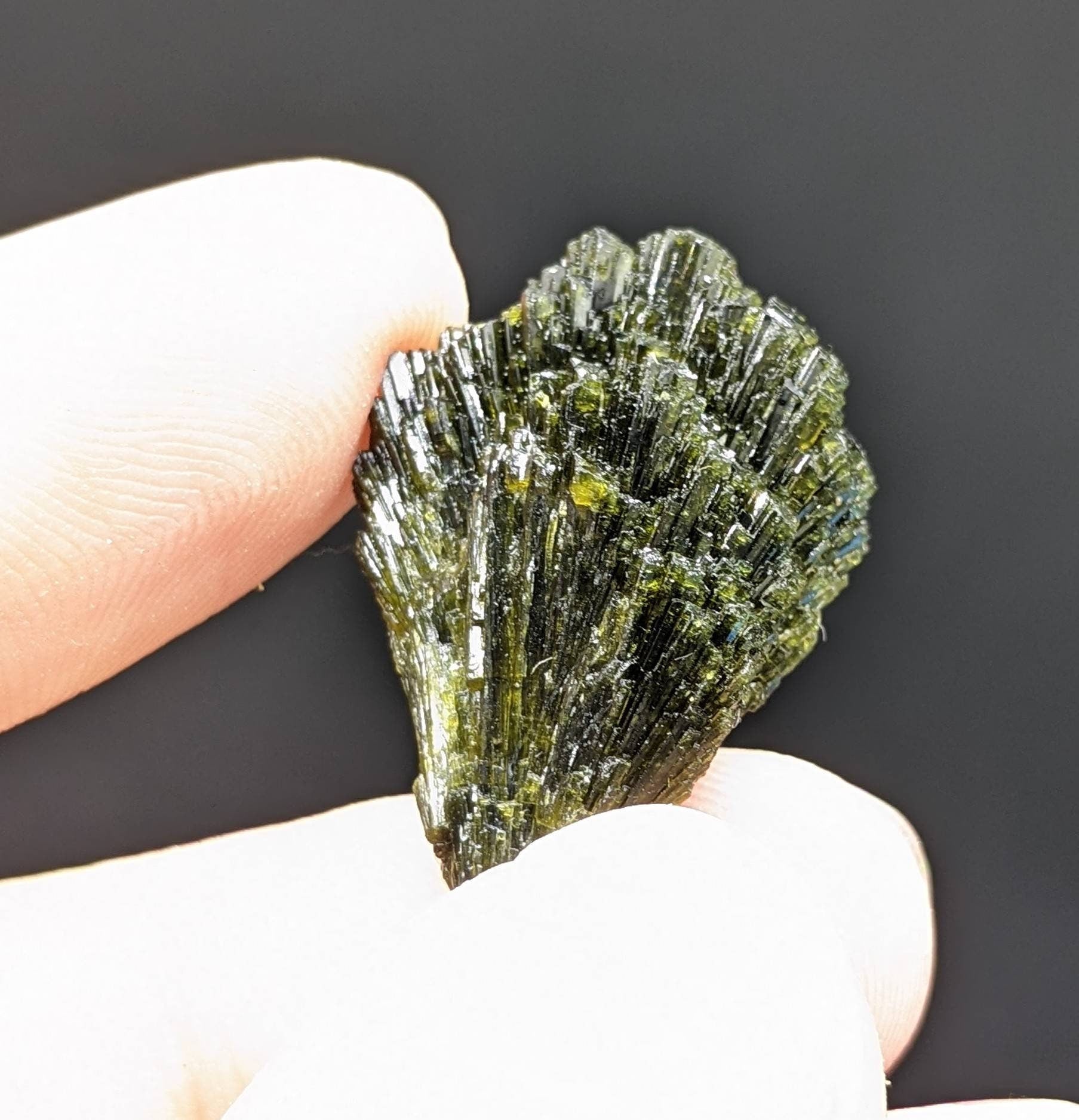 ARSAA GEMS AND MINERALSNatural green spray epidote crystal from Balochistan Pakistan, weight 6.3 grams - Premium  from ARSAA GEMS AND MINERALS - Just $20.00! Shop now at ARSAA GEMS AND MINERALS
