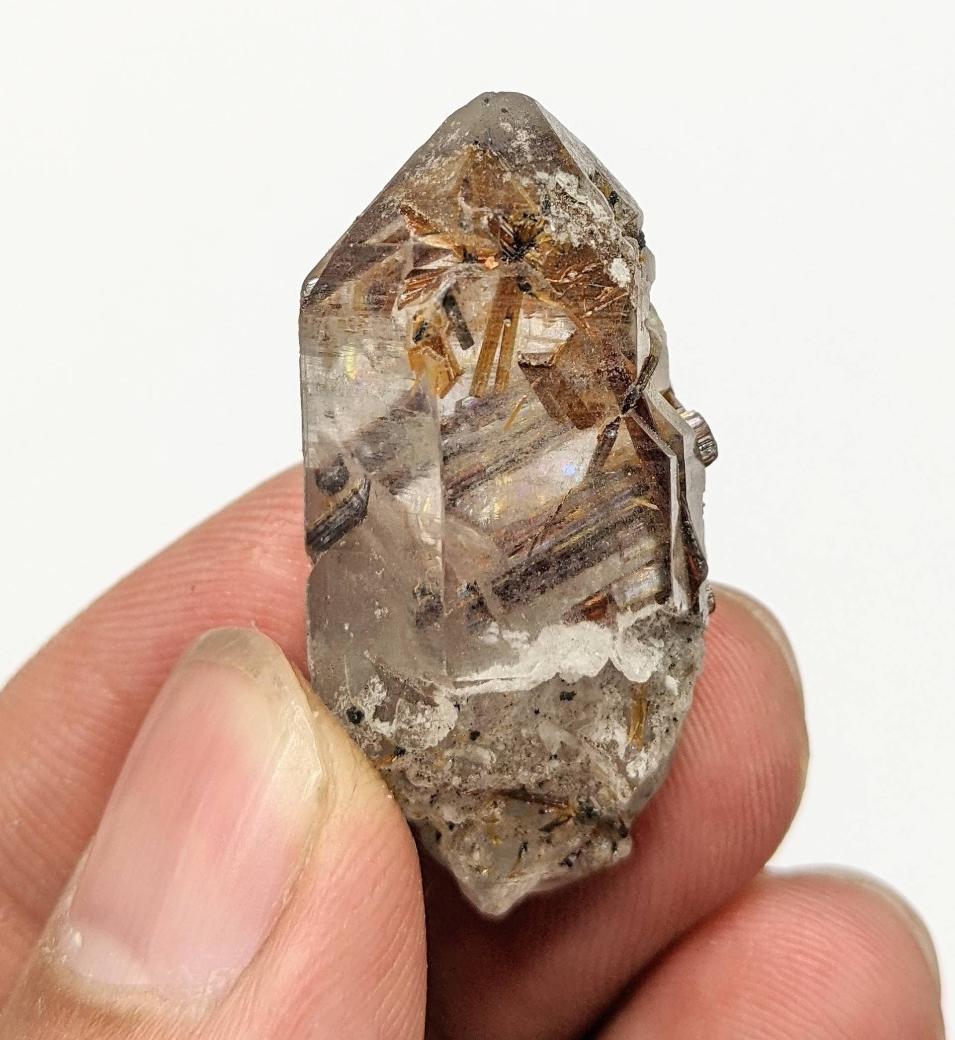 ARSAA GEMS AND MINERALSTwins Sagenite var Rutile included quartz crystal from KP Pakistan, 11.5 grams - Premium  from ARSAA GEMS AND MINERALS - Just $30.00! Shop now at ARSAA GEMS AND MINERALS