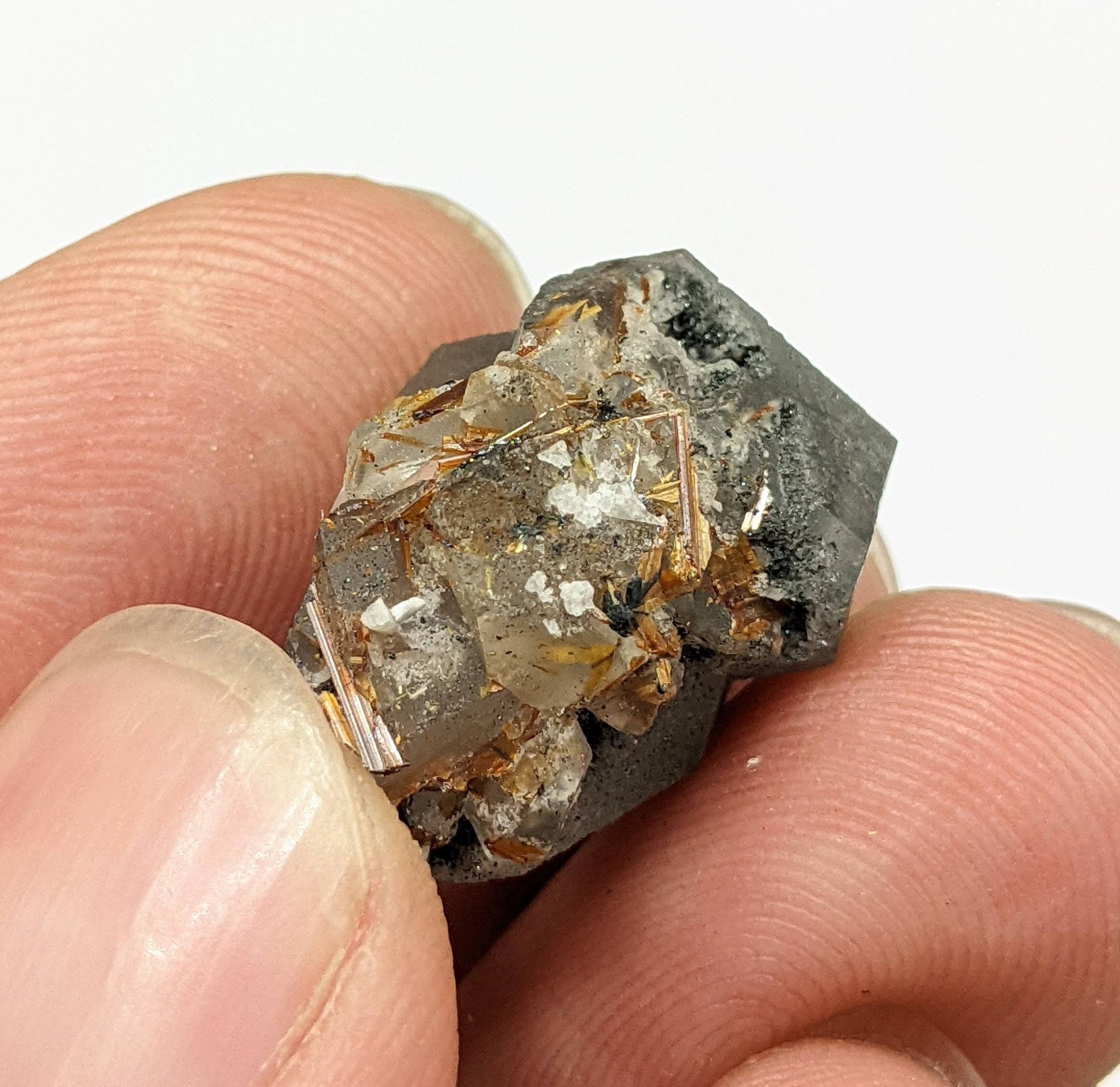 ARSAA GEMS AND MINERALSTwins Sagenite var Rutile included quartz crystal from KP Pakistan, 4.5 grams - Premium  from ARSAA GEMS AND MINERALS - Just $25.00! Shop now at ARSAA GEMS AND MINERALS