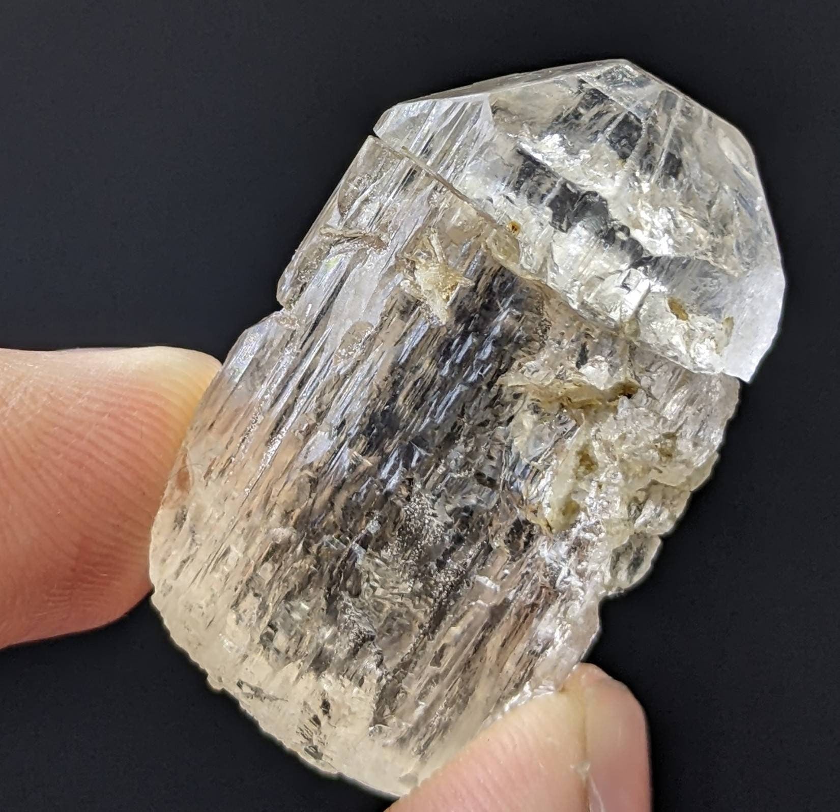 ARSAA GEMS AND MINERALSNatural clear cutting grade 1x repaired topaz crystal from Skardu Gilgit Baltistan Pakistan, 19.5 grams - Premium  from ARSAA GEMS AND MINERALS - Just $25.00! Shop now at ARSAA GEMS AND MINERALS