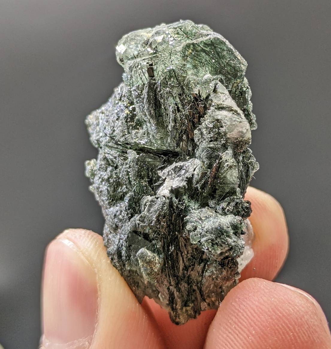 ARSAA GEMS AND MINERALSApatite crystal with green basolite inclusion from KP Pakistan, 16.8 grams - Premium  from ARSAA GEMS AND MINERALS - Just $30.00! Shop now at ARSAA GEMS AND MINERALS