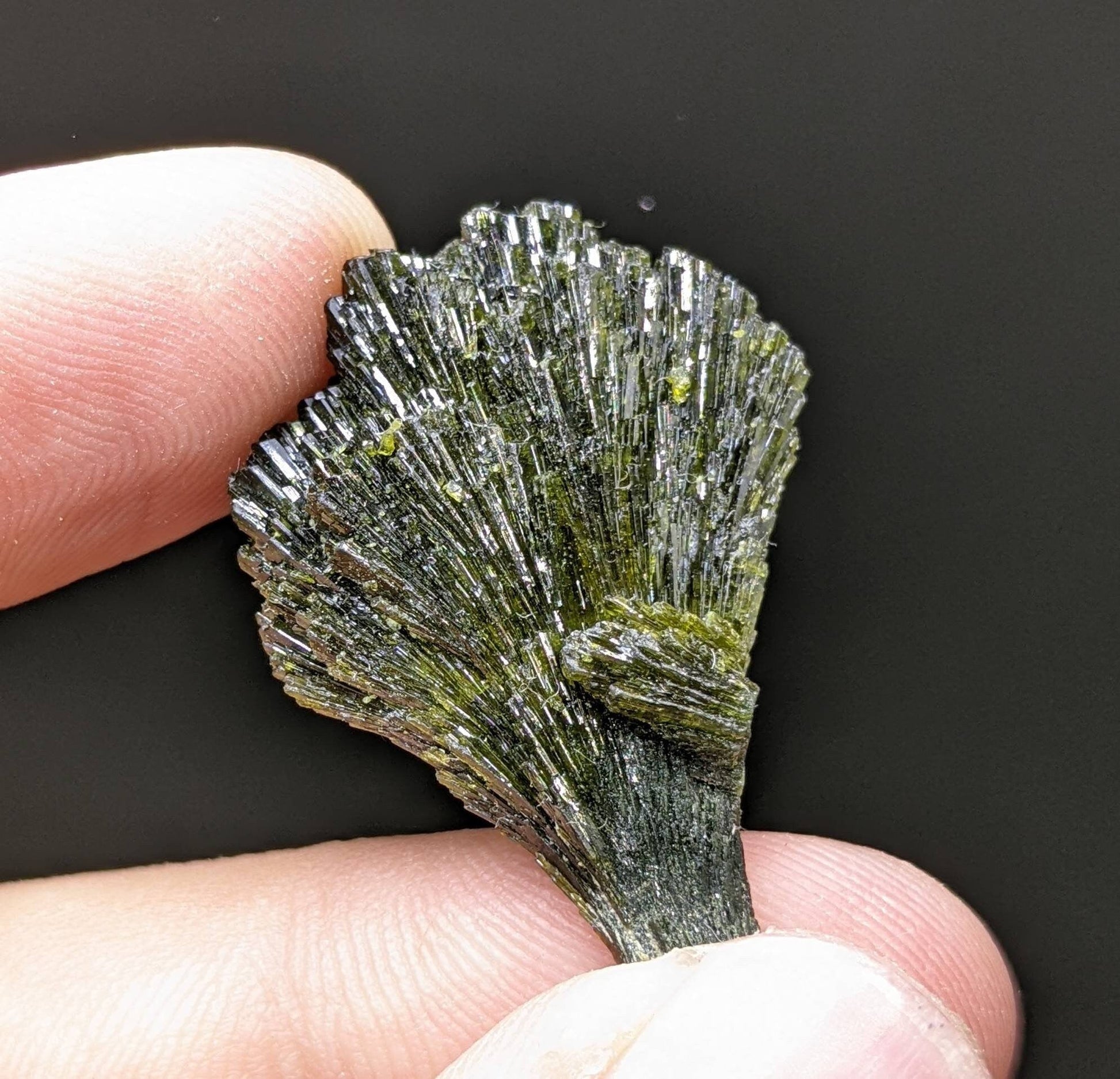ARSAA GEMS AND MINERALSGrreen spray epidote crystal from Balochistan Pakistan, weight 6.2 grams - Premium  from ARSAA GEMS AND MINERALS - Just $25.00! Shop now at ARSAA GEMS AND MINERALS