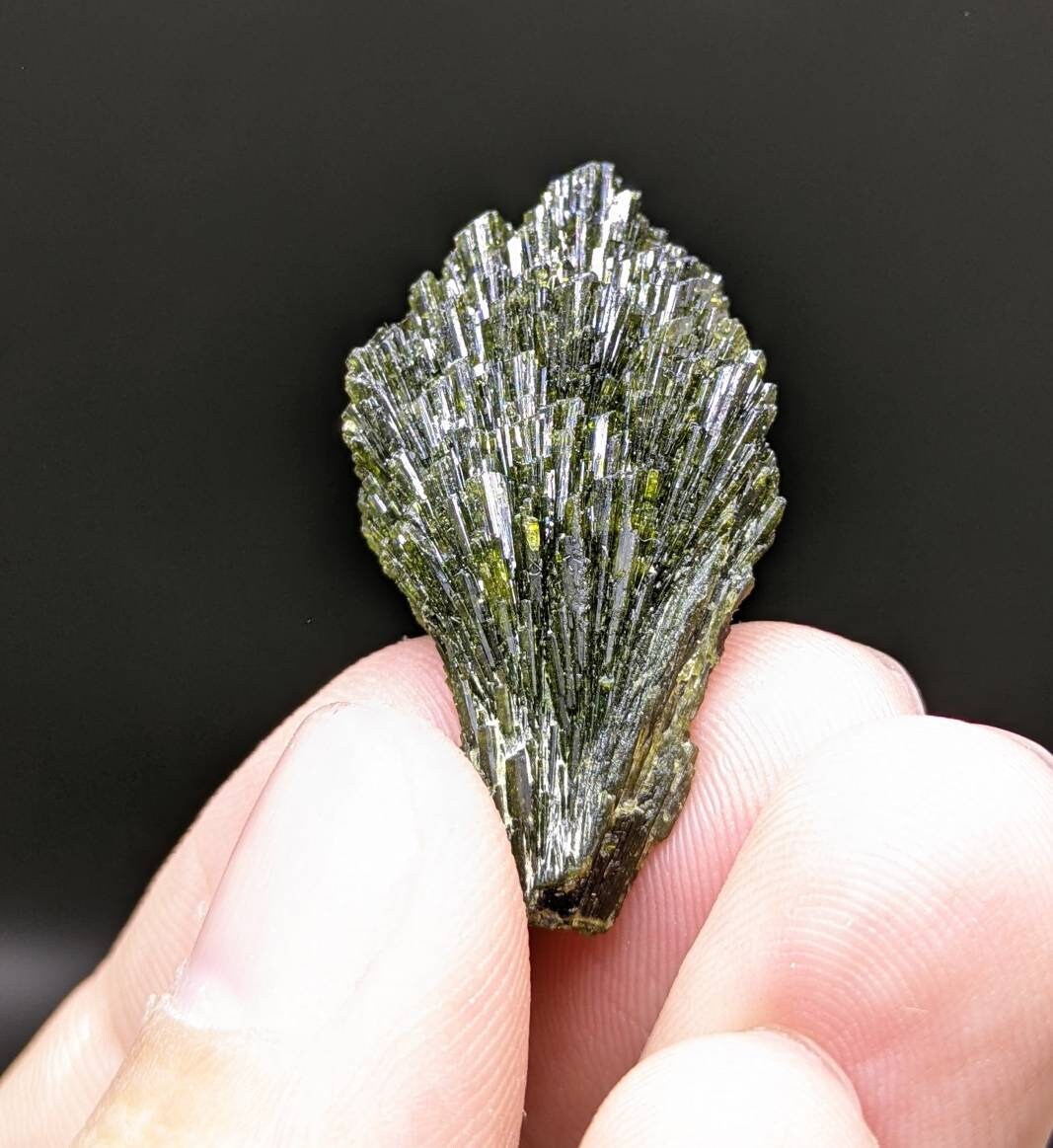ARSAA GEMS AND MINERALSGrreen spray epidote crystal from Balochistan Pakistan, weight 8.7 grams - Premium  from ARSAA GEMS AND MINERALS - Just $25.00! Shop now at ARSAA GEMS AND MINERALS