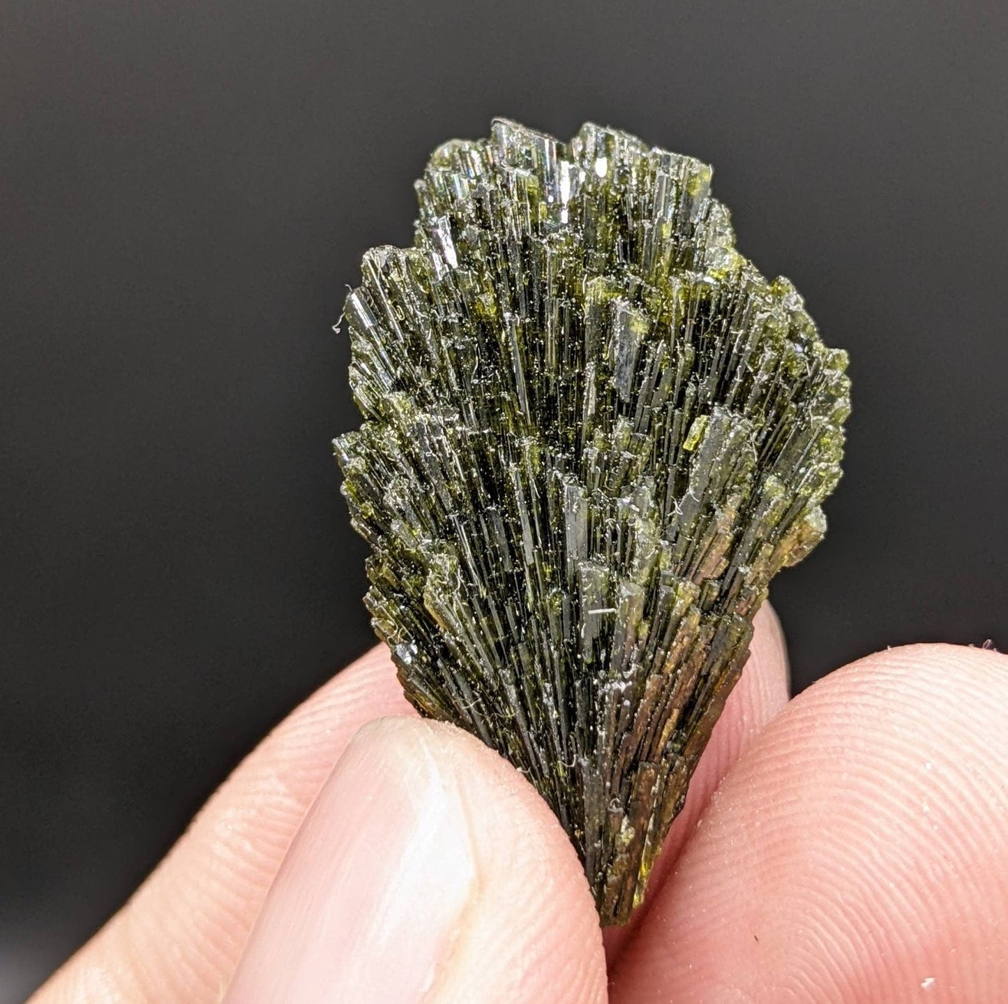ARSAA GEMS AND MINERALSGreen spray epidote crystal from Balochistan Pakistan, weight 5.7 grams - Premium  from ARSAA GEMS AND MINERALS - Just $20.00! Shop now at ARSAA GEMS AND MINERALS