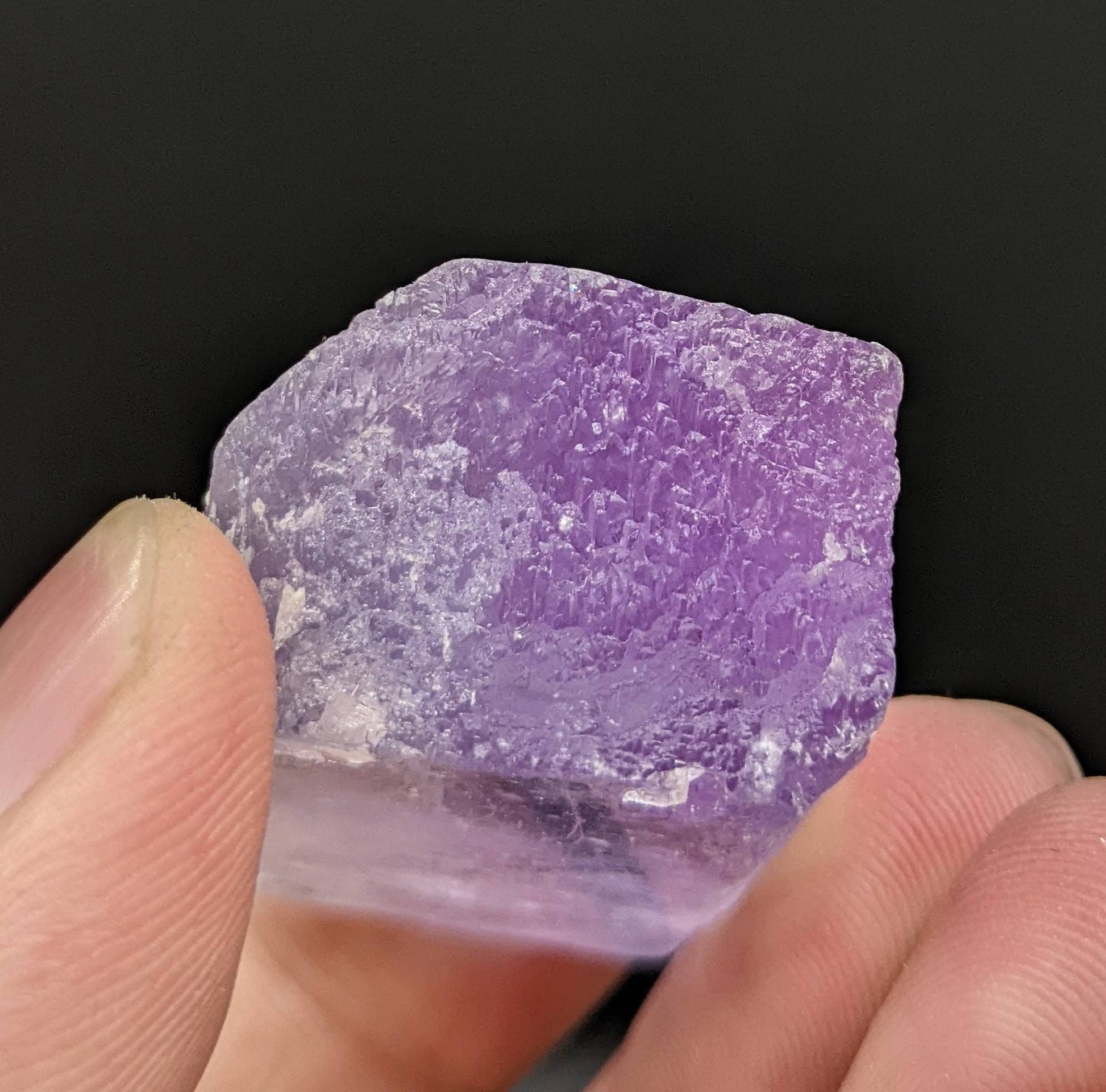 ARSAA GEMS AND MINERALSKunzite crystal with etched formation and floater structure, purple color and Lustrous quality from Afghanistan, 52.3 grams - Premium  from ARSAA GEMS AND MINERALS - Just $100.00! Shop now at ARSAA GEMS AND MINERALS
