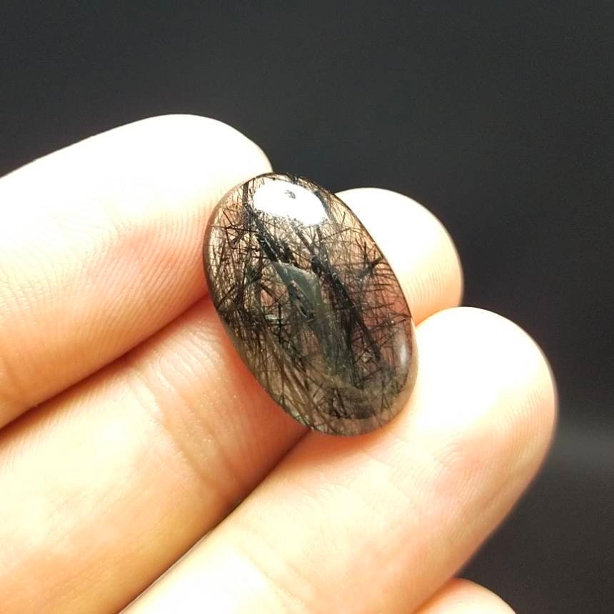 ARSAA GEMS AND MINERALSRare Riebeckite mangano included quartz cabochon from Pakistan, 12.5 carats - Premium  from ARSAA GEMS AND MINERALS - Just $35.00! Shop now at ARSAA GEMS AND MINERALS