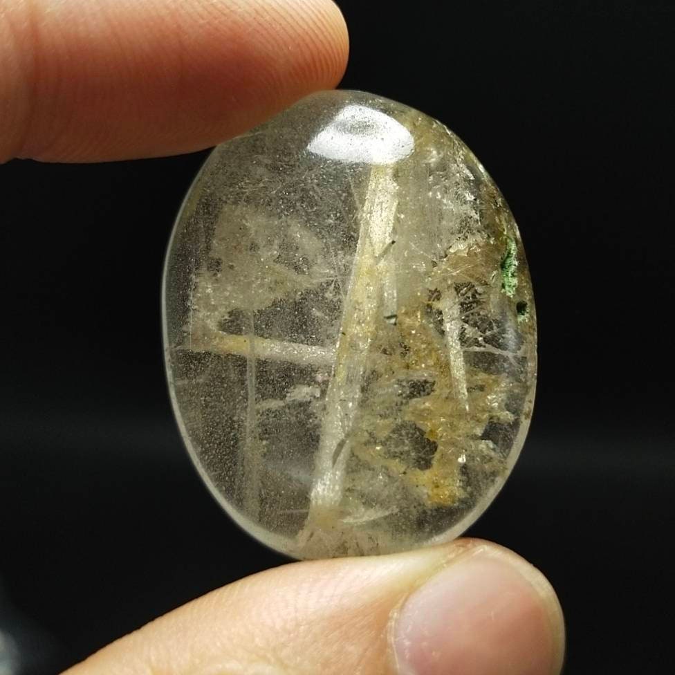 ARSAA GEMS AND MINERALSNatural quartz cabochon with unknown inclusion from Pakistan, 92.5 carats - Premium  from ARSAA GEMS AND MINERALS - Just $60.00! Shop now at ARSAA GEMS AND MINERALS
