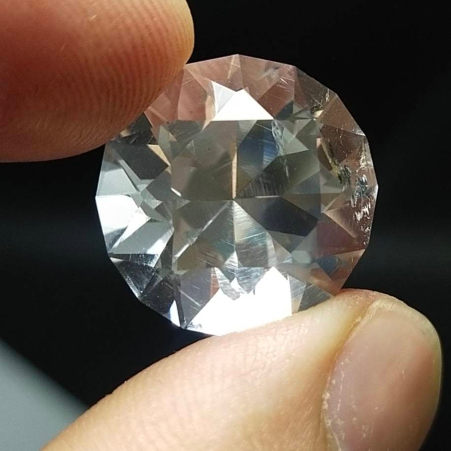 ARSAA GEMS AND MINERALSNatural fine quality beautiful 21 carats round cut shape good clarity Faceted Quartz gem - Premium  from ARSAA GEMS AND MINERALS - Just $21.00! Shop now at ARSAA GEMS AND MINERALS
