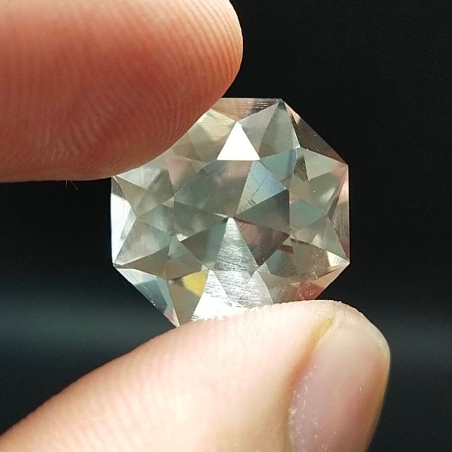 ARSAA GEMS AND MINERALSNatural fine quality beautiful 11 carats cushion cut shape good clarity Faceted Quartz gem - Premium  from ARSAA GEMS AND MINERALS - Just $11.00! Shop now at ARSAA GEMS AND MINERALS