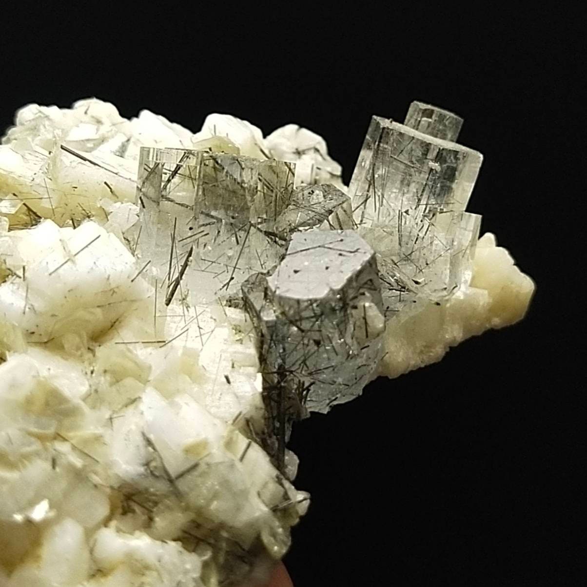 ARSAA GEMS AND MINERALSNatural albite cluster with aquamarine and black tourmaline crystals on matrix from Pakistan, 30 grams - Premium  from ARSAA GEMS AND MINERALS - Just $30.00! Shop now at ARSAA GEMS AND MINERALS