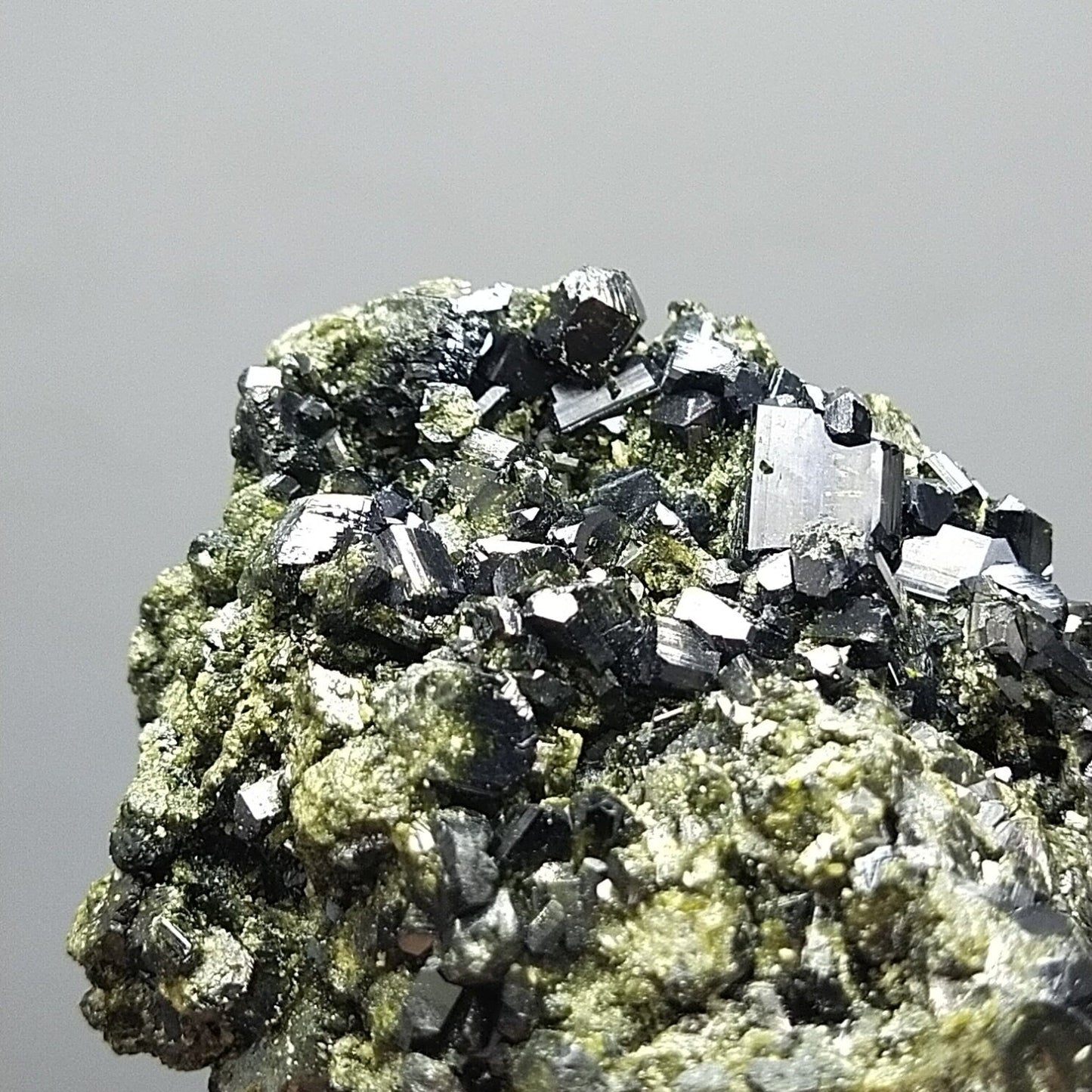 ARSAA GEMS AND MINERALSPseudooctahedral epidote cluster with magnetite and titanite spray on it from Kharan Baluchistan Pakistan, 217 grams - Premium  from ARSAA GEMS AND MINERALS - Just $120.00! Shop now at ARSAA GEMS AND MINERALS