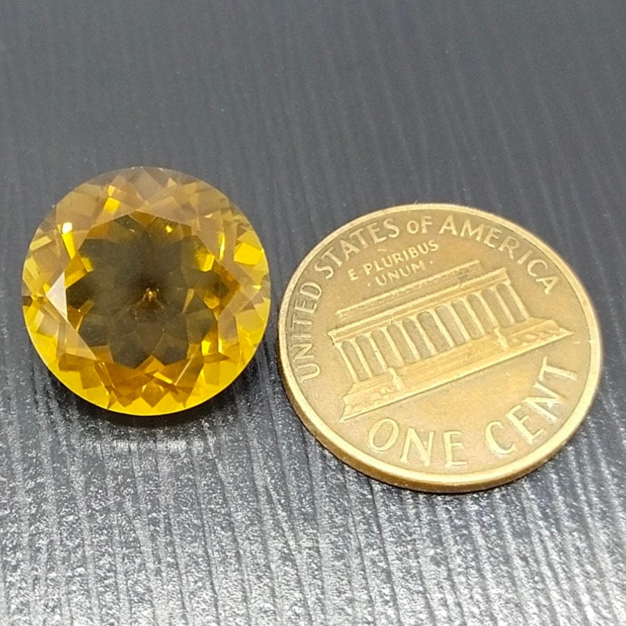 ARSAA GEMS AND MINERALSNatural round cut shape citrine gem with eye clean clarity, 9.5 carat - Premium  from ARSAA GEMS AND MINERALS - Just $30.00! Shop now at ARSAA GEMS AND MINERALS